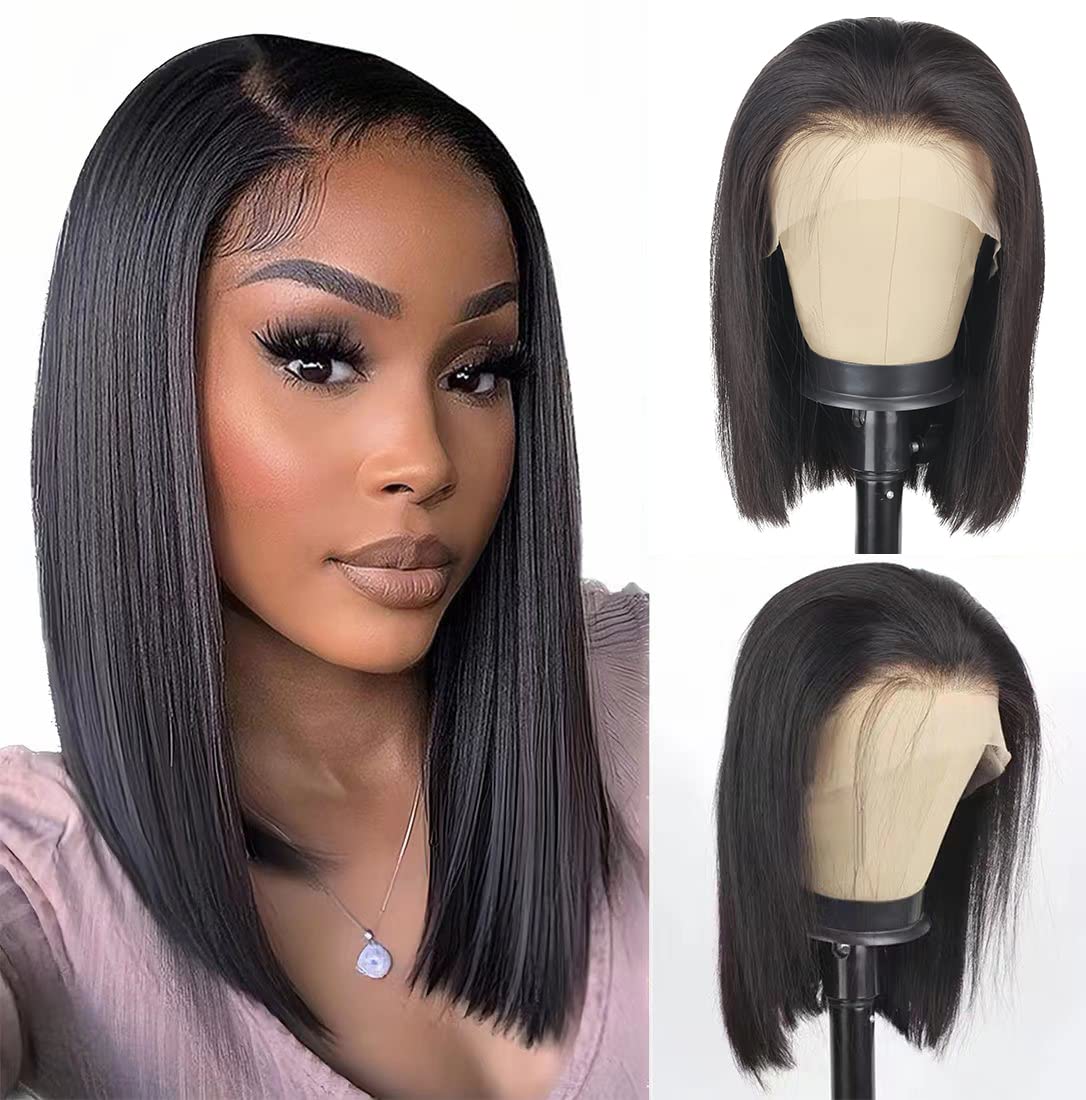 Bob Wig Human Hair 13x4 Frontal Lace Wig 12inch Bob Lace Front