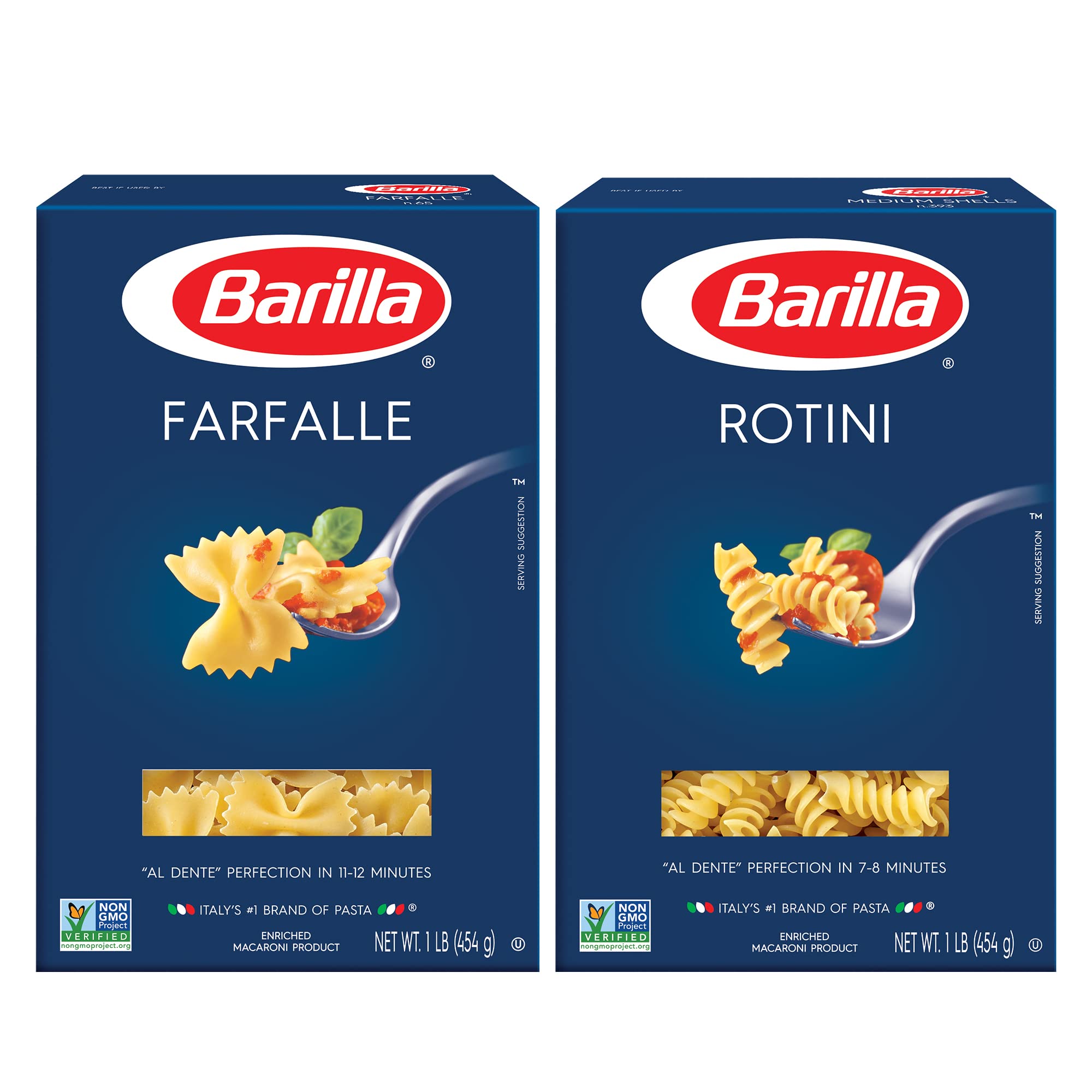 Barilla Rotini and Farfalle Pasta, 6 pk./16 oz.