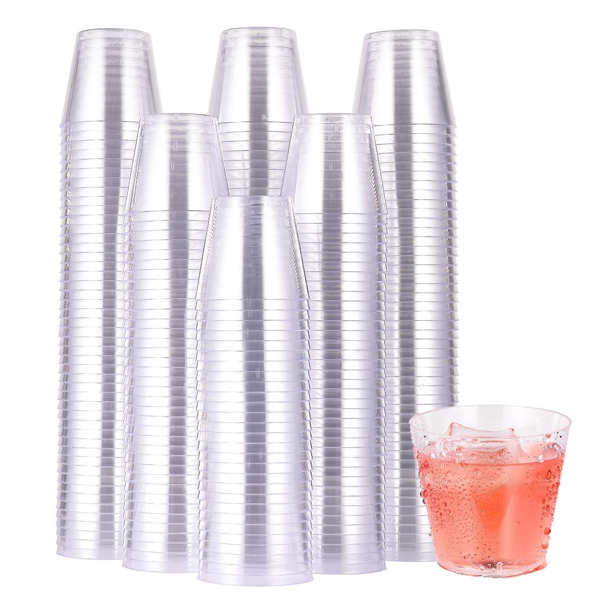 1 Ounce Clear Plastic Shot Glasses - Box of 100 (1 oz) Shot Cups Disposable