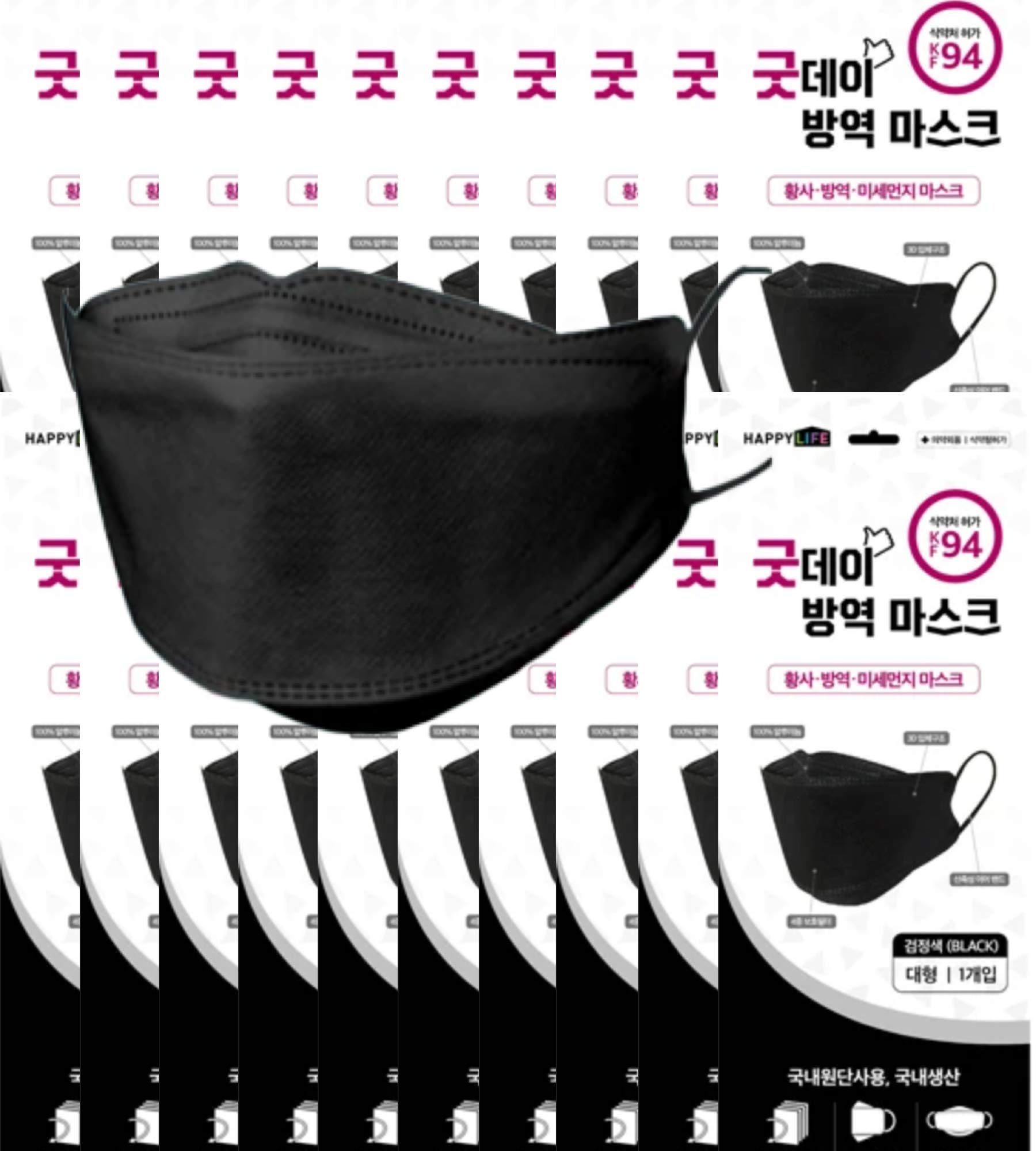 black kf94 mask korea