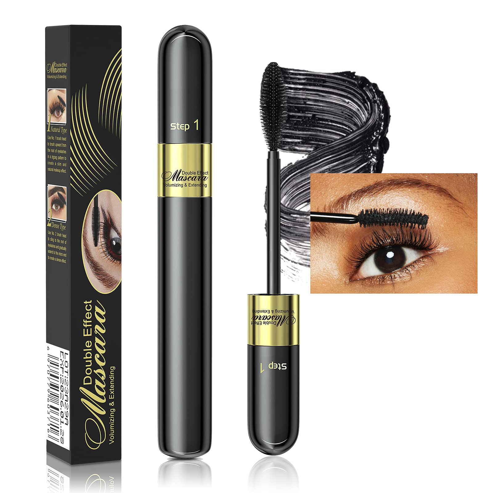 5 Items And under Gold Color Mascara Is Slender Long Lasting Curling Not  Smudged