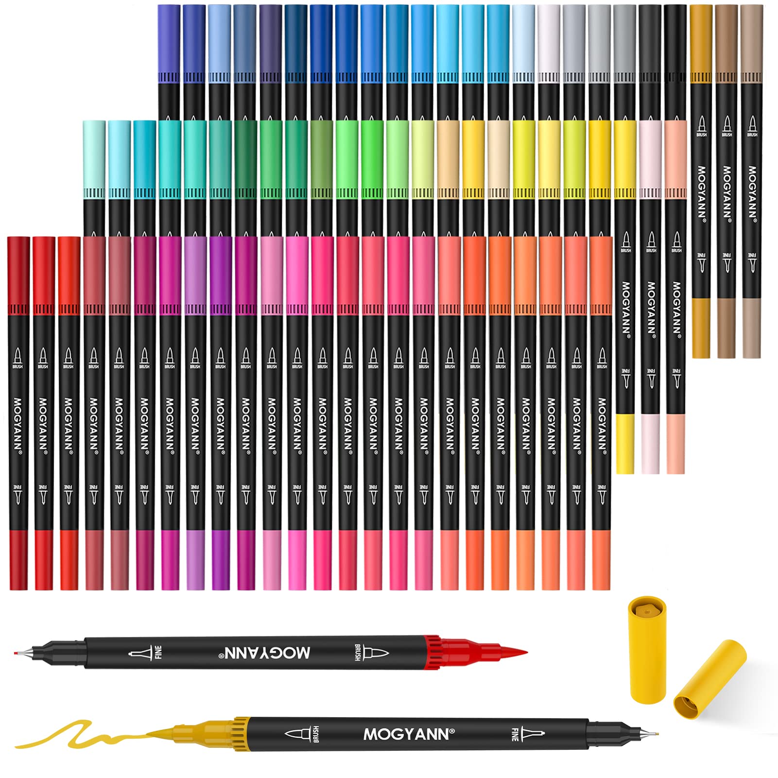 Concept 12 Pc Black Dual Tip Art Markers Set, Artist Coloring Markers For  Adult Coloring Books and Kids for Sketching, Drawing & Doodling 