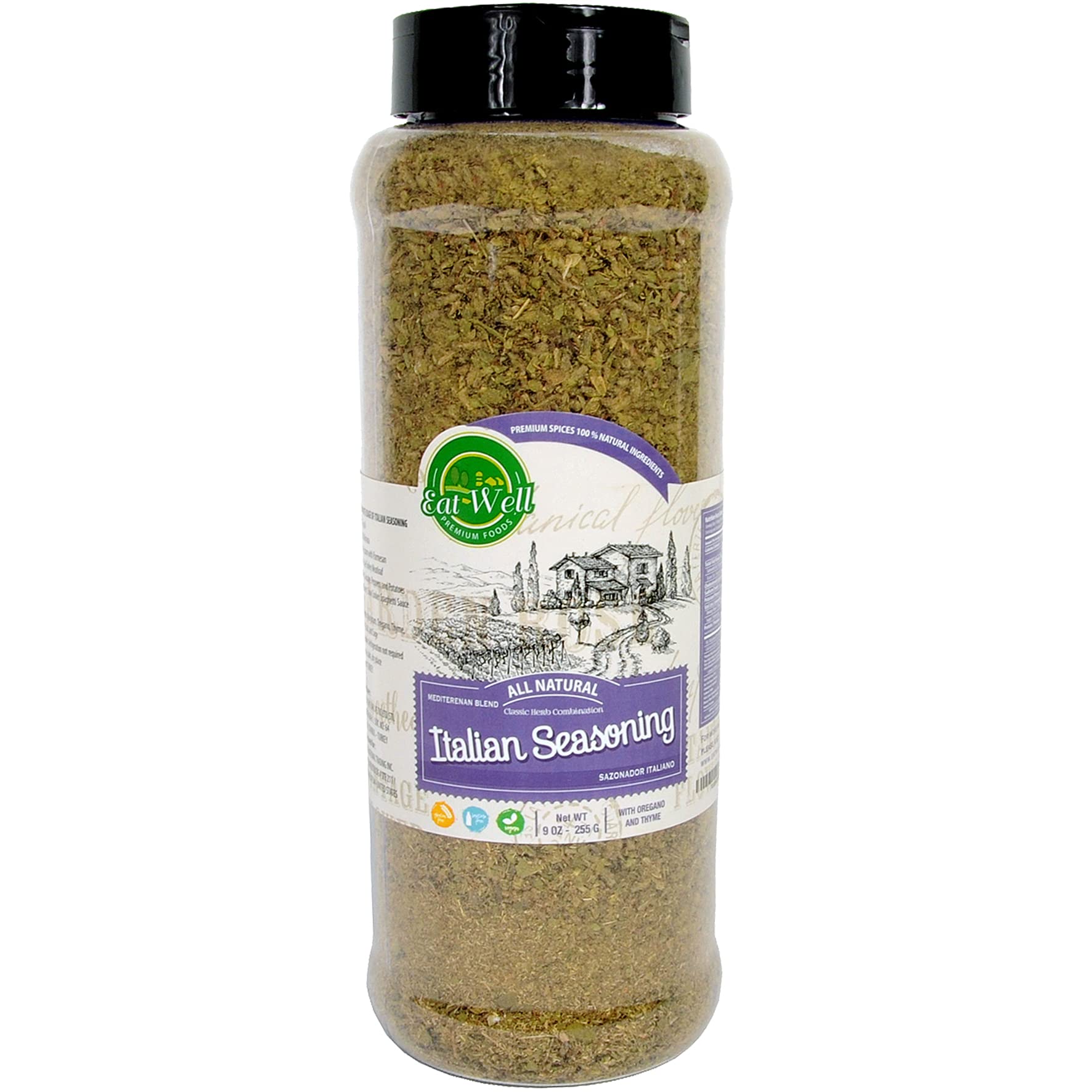 Eat Well Premium Foods Italian Seasoning, 9 oz 255g, Authentic