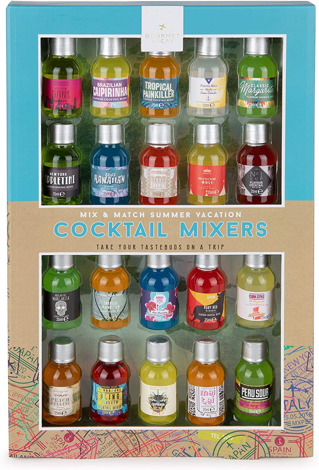 Global Cocktails Mixers Sampler Set, 10 pk 