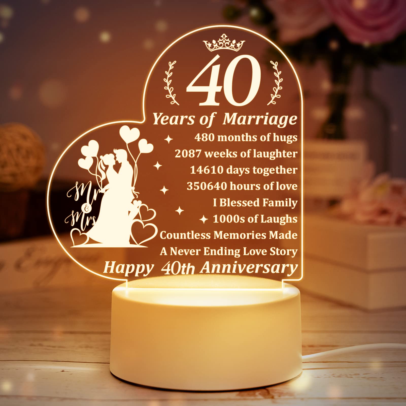 Amazon.com - SUNBMO 50th Anniversary Picture Frame, 50th Wedding Anniversary  Present for Parents, Gifts for Husband Wife 50th Anniversary, Golden  Anniversary Decorations for Mom and Dad