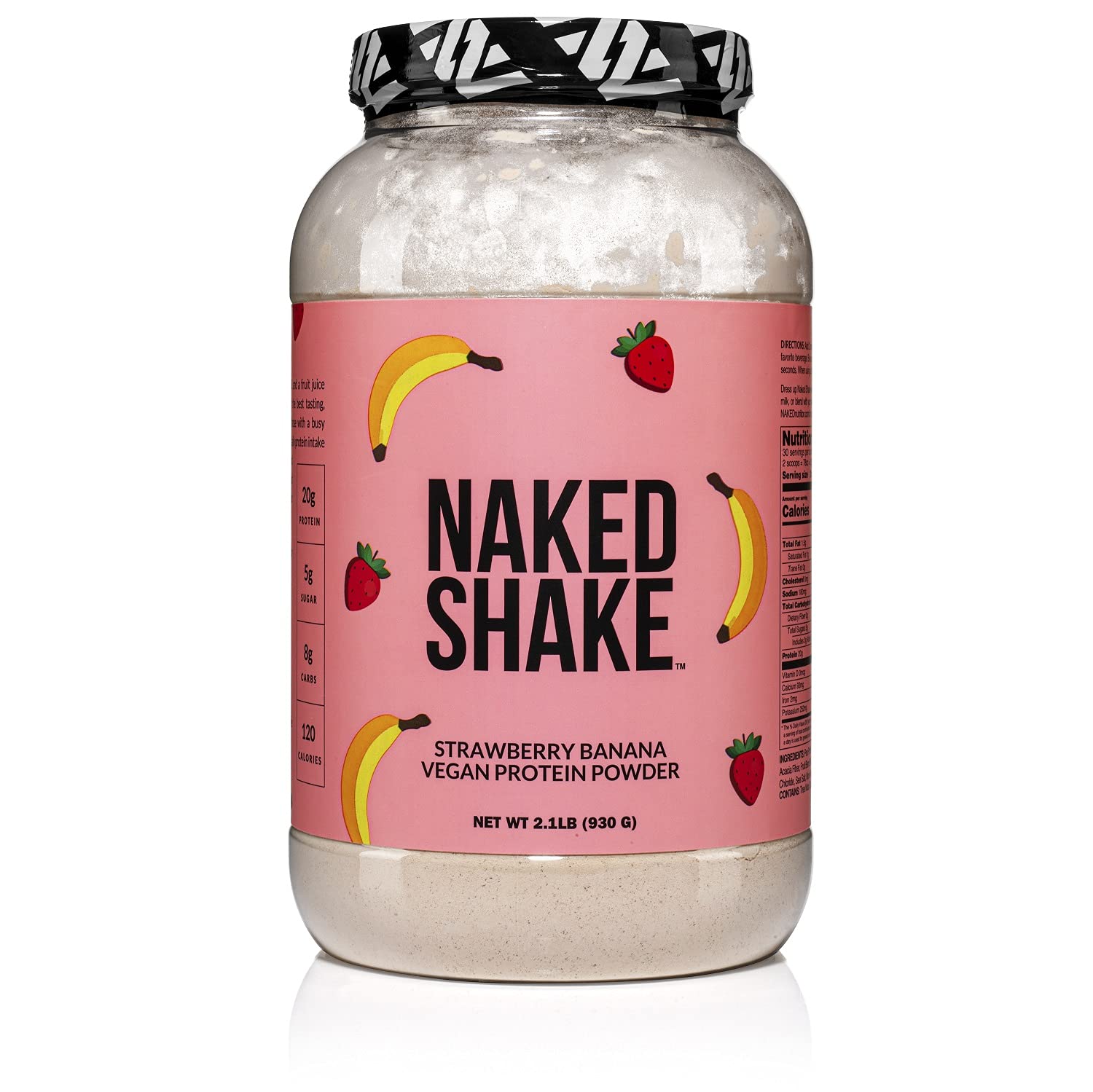 Naked Shake Vegan Protein Powder Strawberry Banana Flavored Plant