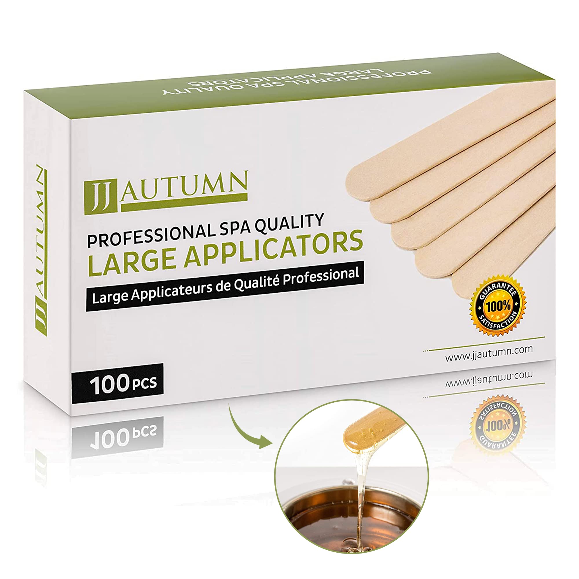 Wax Applicator Sticks Wood Wax Spatulas for Hair Removal 6(Pack