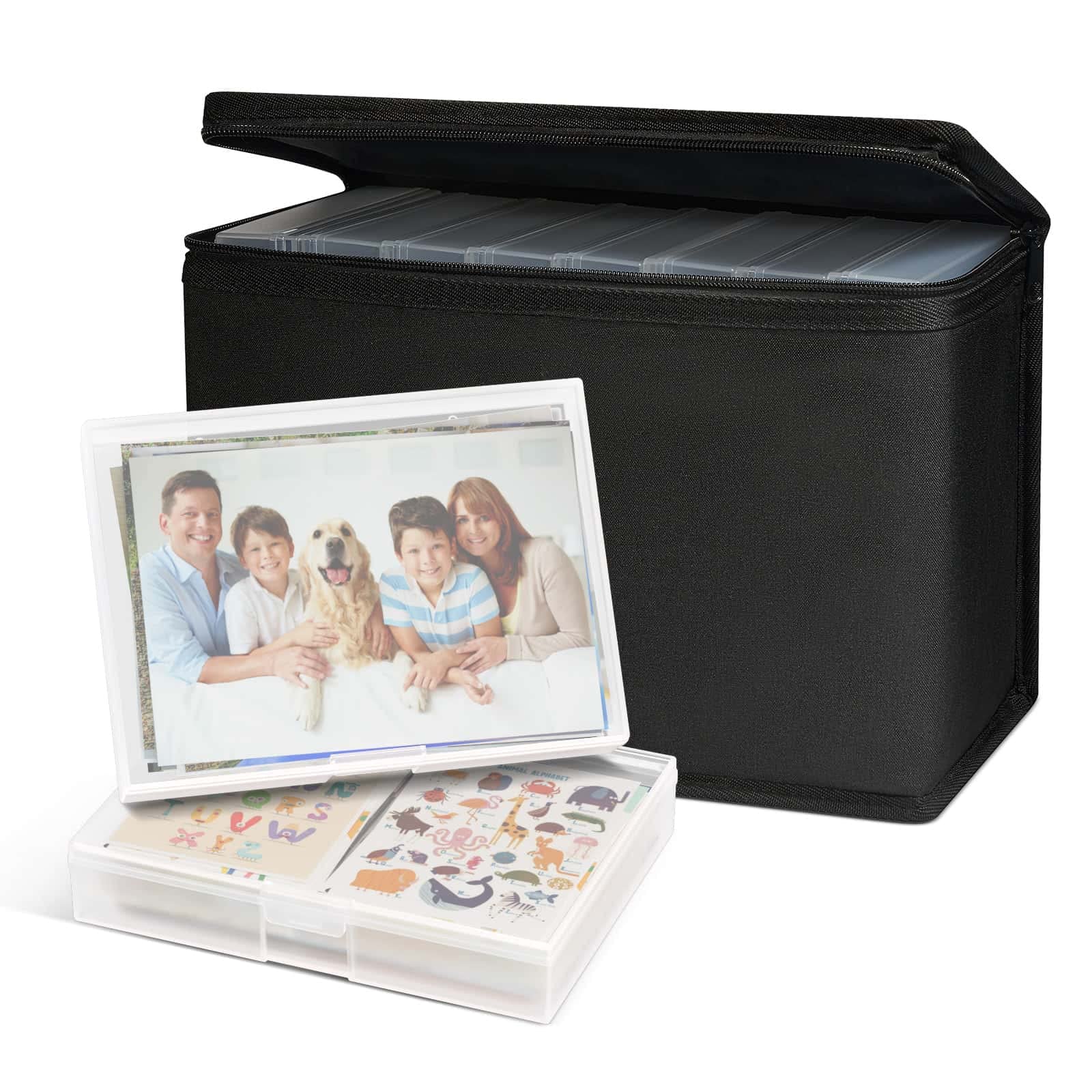 BUG HULL Large 5x7 Photo Storage Box, 8 Inner Photo Cases Store up to