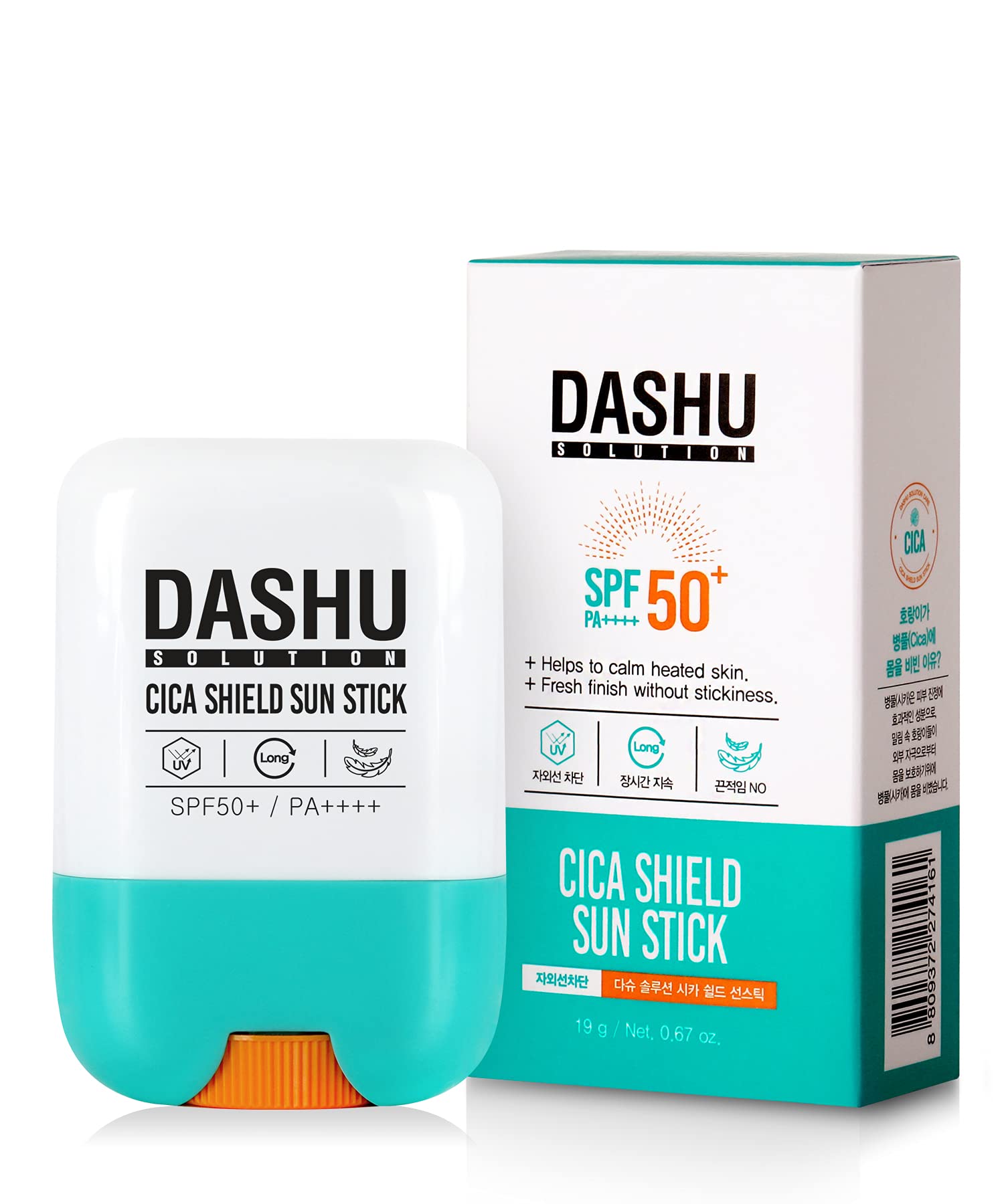 DASHU Solution Cica Shield Sun Stick .67oz Face sun stick SPF 50