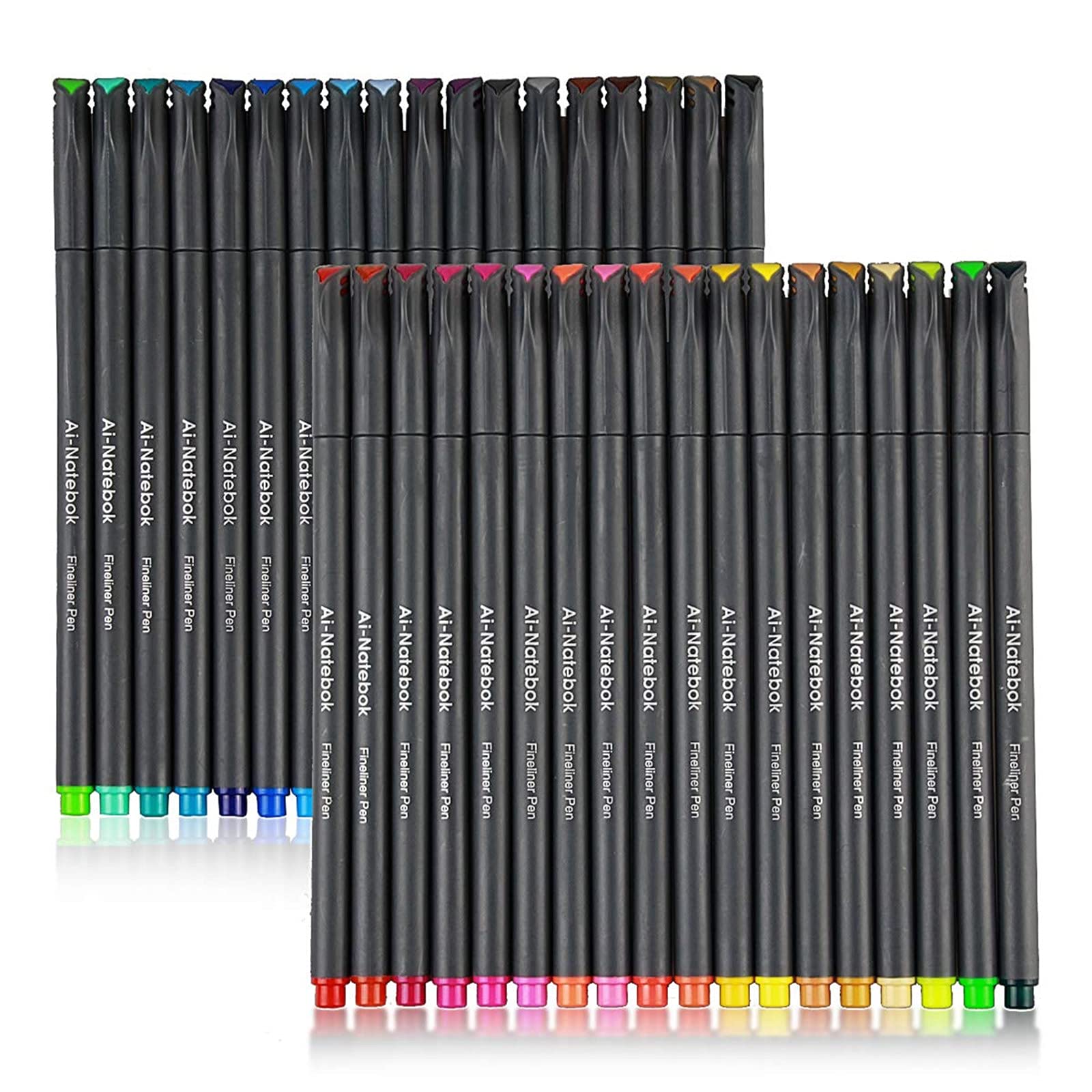 ai-natebok Dual Tip Pens,48 Colors Art Markers Set, Artist Fine and Brush  Tip Pens for Adult Coloring Books Bullet Journal Note Taking Writing