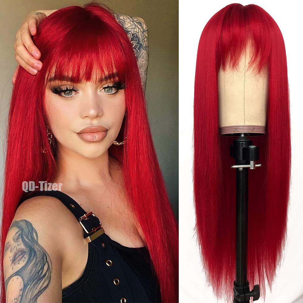 Cheap red clearance wigs