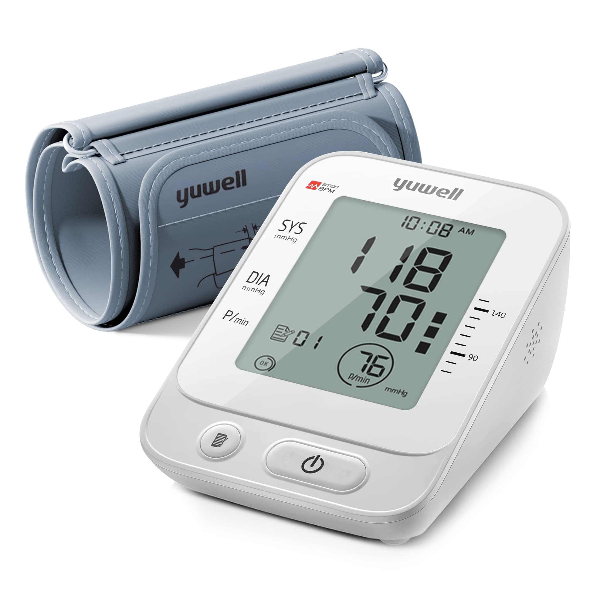 Yuwell Blood Pressure Monitor, Extra Large Upper Arm Cuff, Digital BP  Machine for Home Use & Pulse Rate Monitoring Meter 