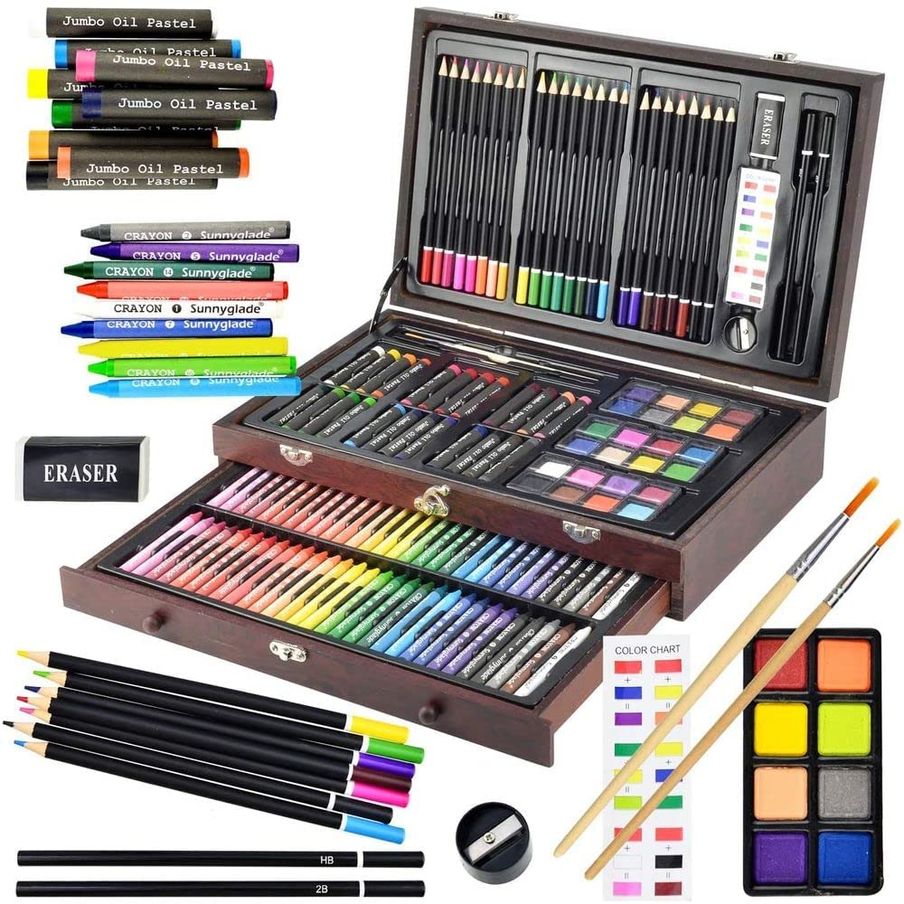 132piece Art Set Inspiration Art Case Coloring Set Deluxe Professional  Color Set