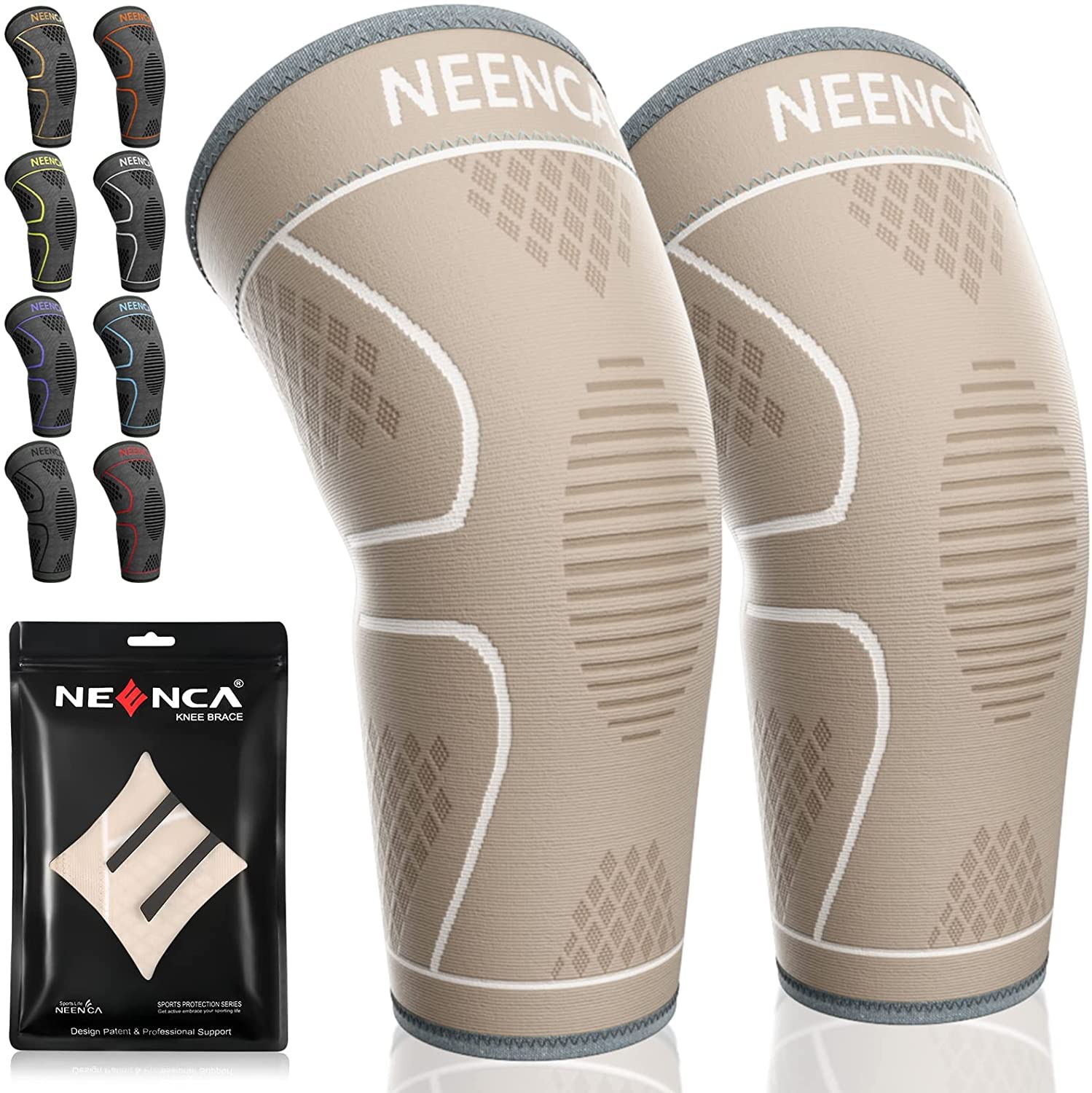 NEENCA Professional Knee Brace for Knee Pain, Adjustable Hinged Knee  Support with Patented X-Strap Fixing System, Strong Stability for Jonit  Pain