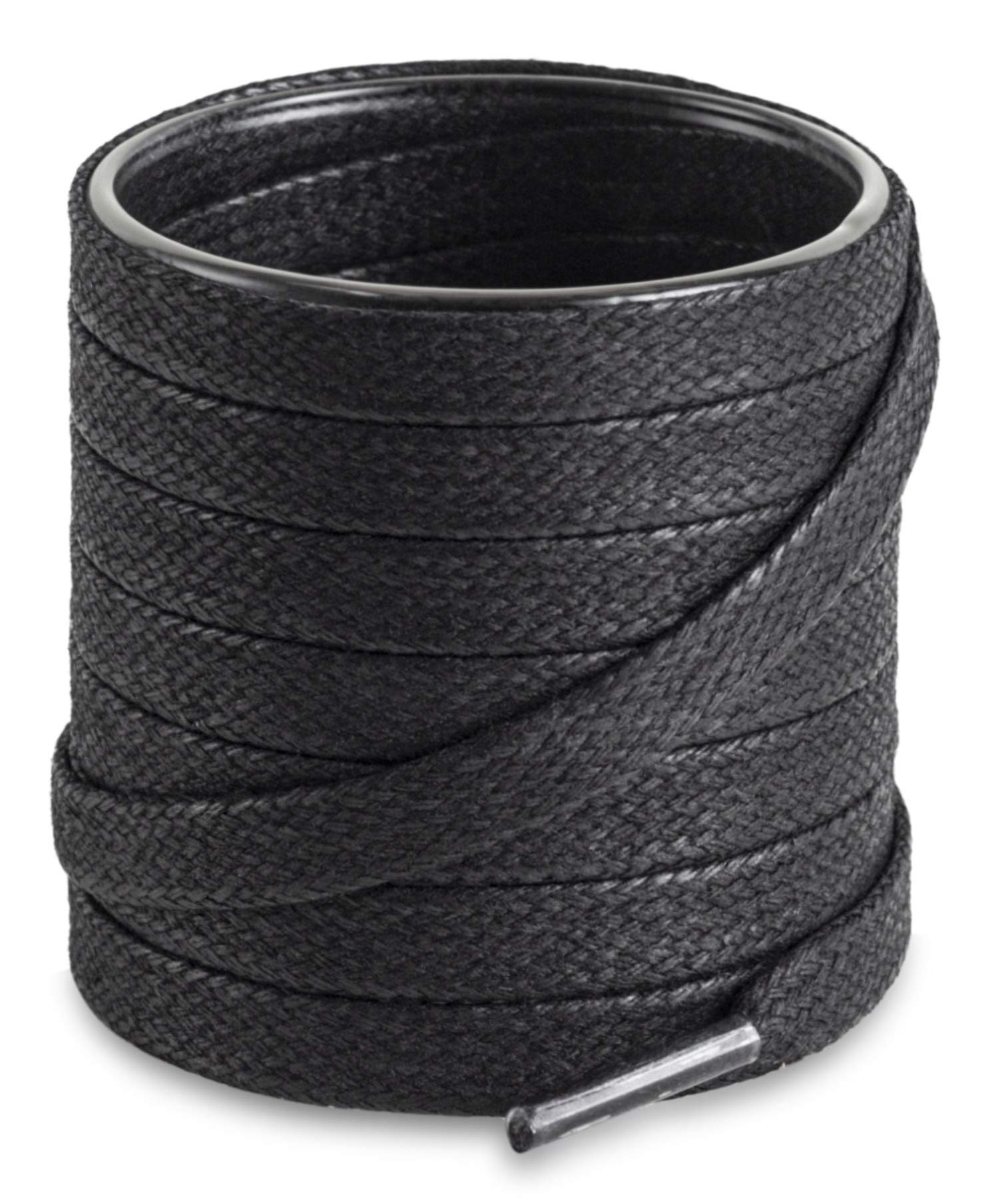 63 Black Flat Waxed Boot Laces for 6 or 7 Pair Eyelets = 12 14 Total Eyelets for Lace Up Boots Shoes 1/4 Wide