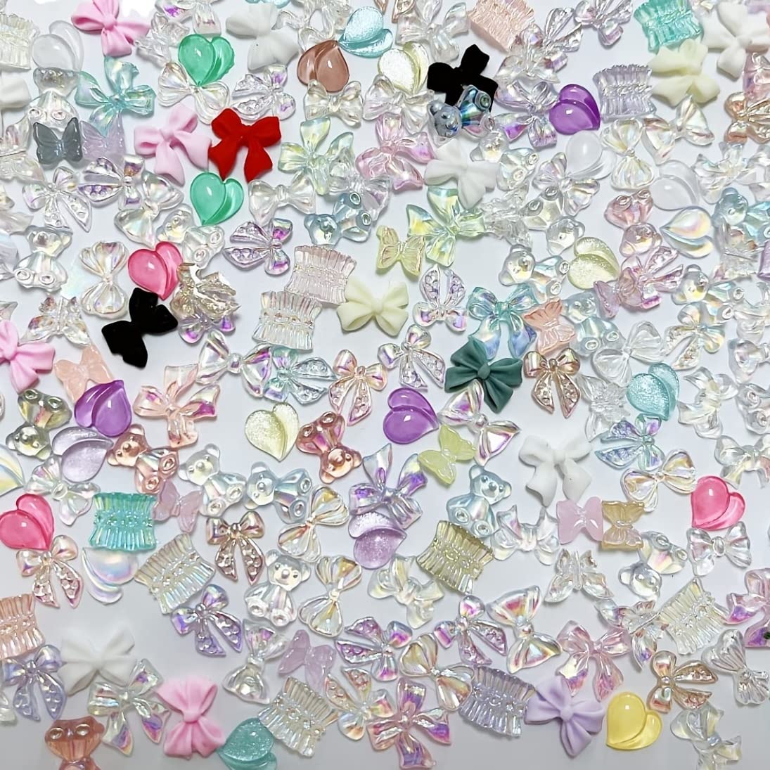 SHANERQIE 100+Pcs 3D Nail Charms for Acrylic Nails Mixed Butterfly