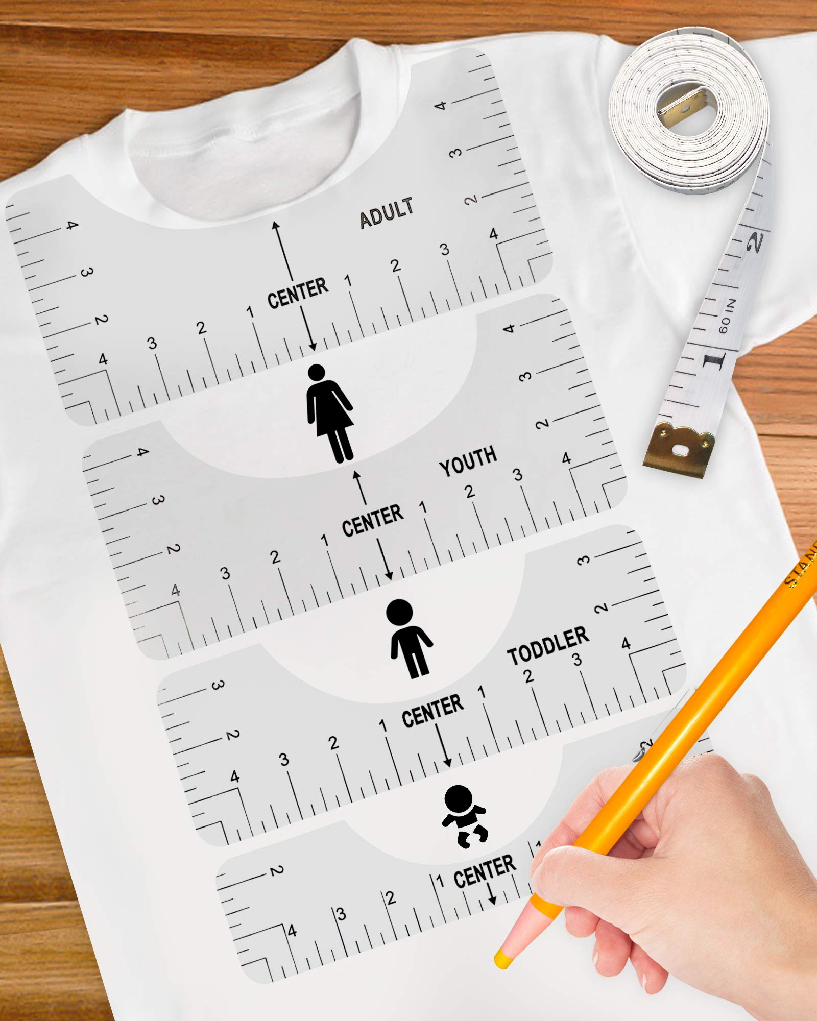 T-Shirt Ruler Guide for Vinyl Alignment - Center Malaysia