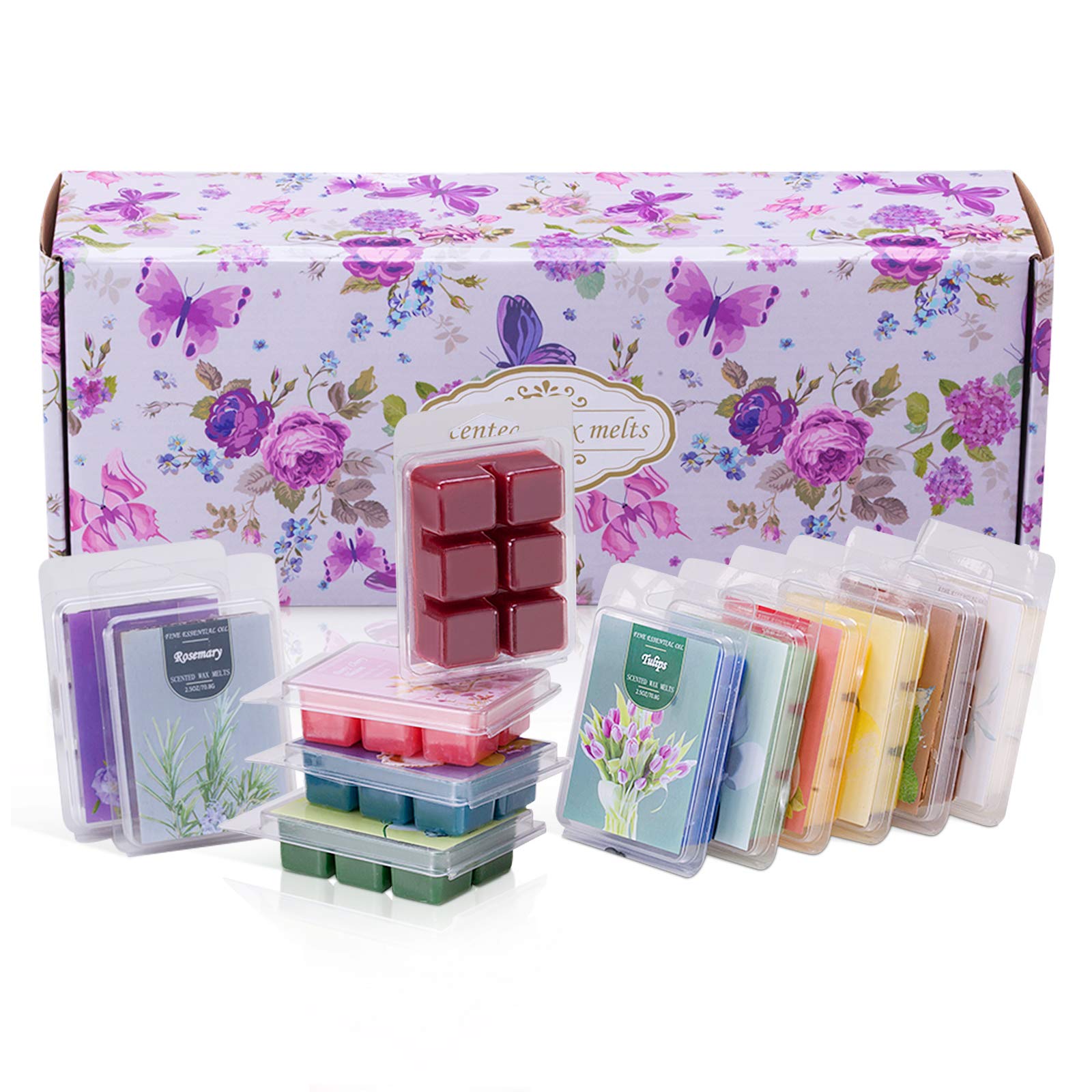 Scented Soy Wax Melts  Set of 12 Assorted 2.5oz Wax Cubes/Tarts