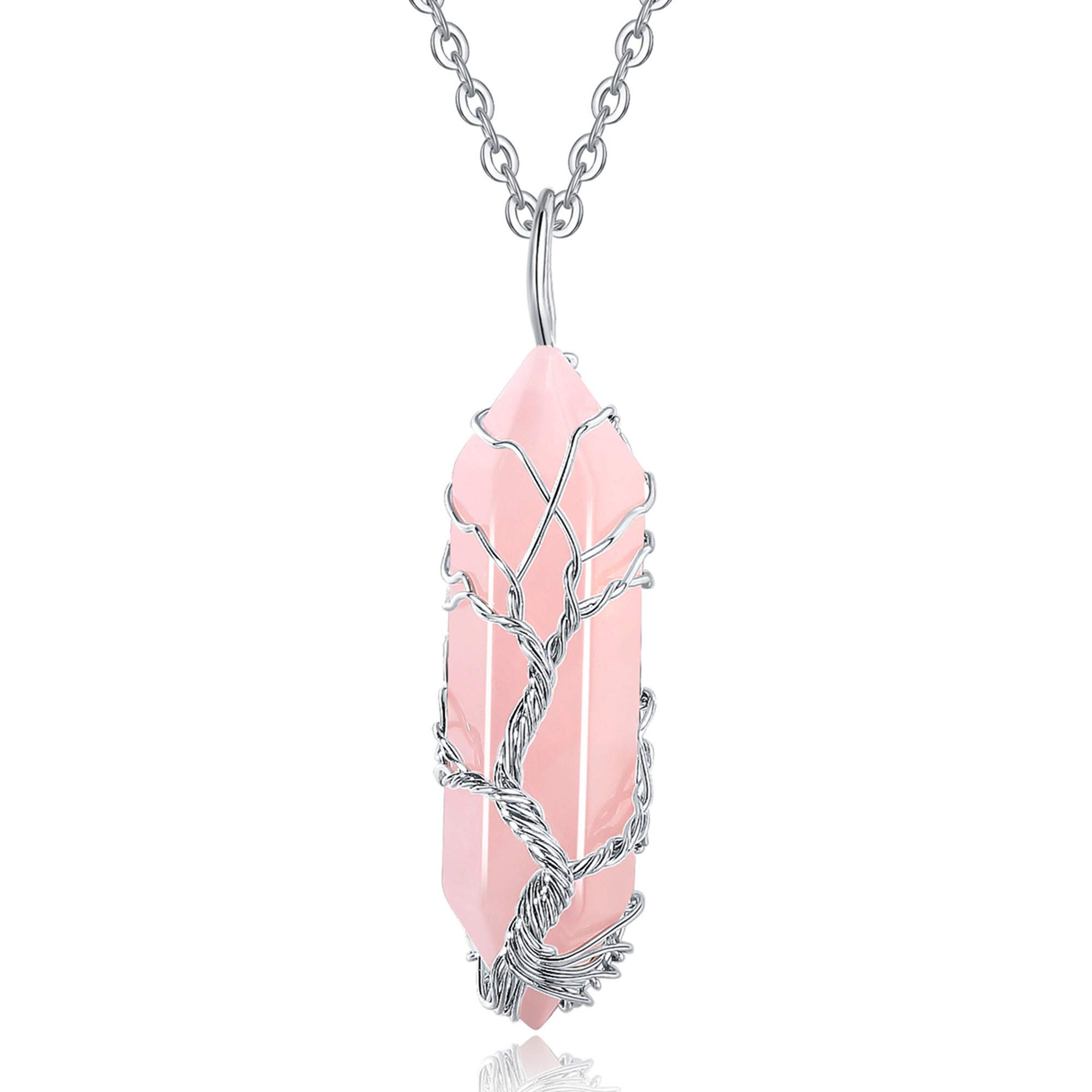 healing crystal pendant necklace