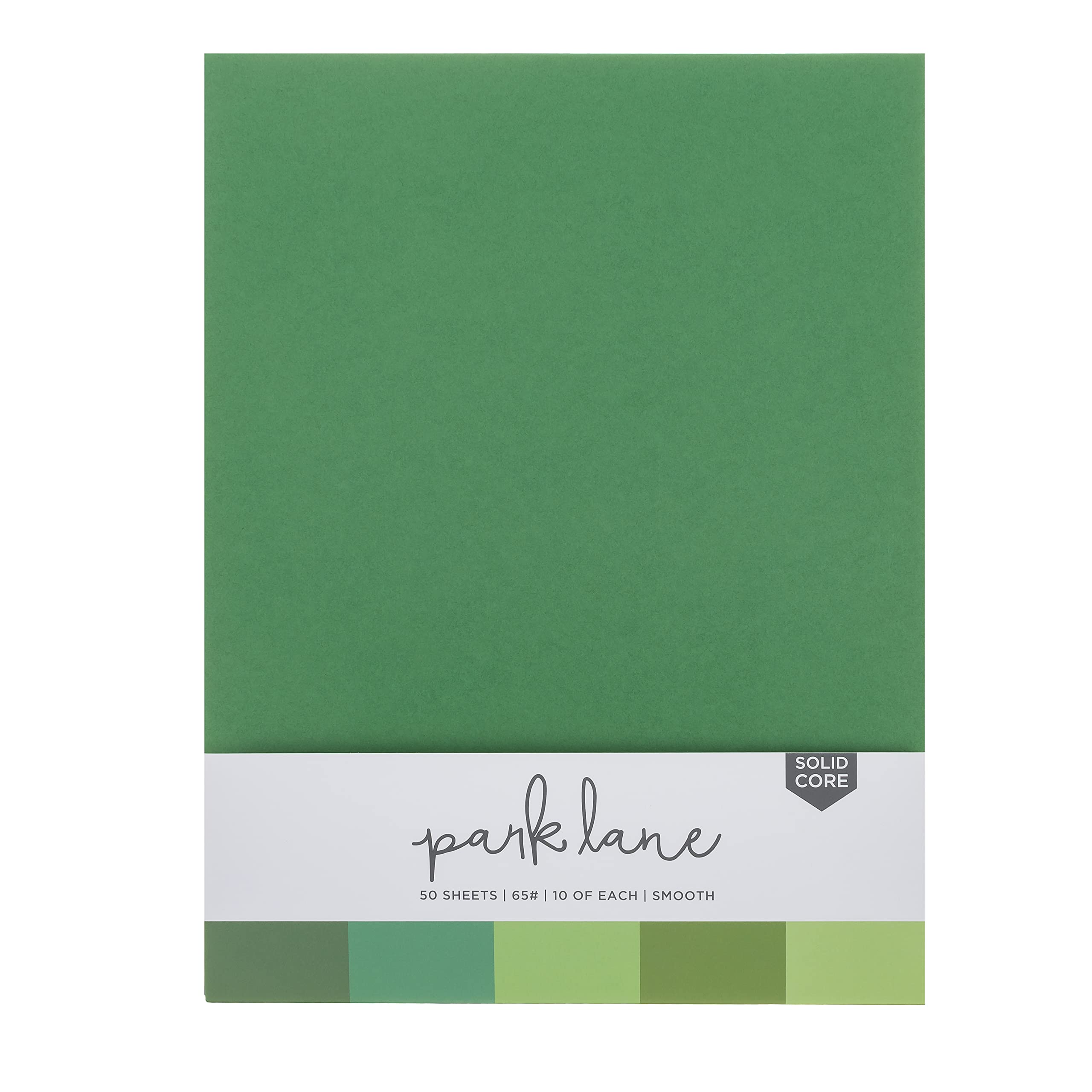 Cardstock 8.5 x 11 Paper Pack - Assorted Colored Scrapbook Paper 65lb -  Double Sided Card Stock for Crafts Embossing Cardmaking - 50 Sheets Solid  Core Greens