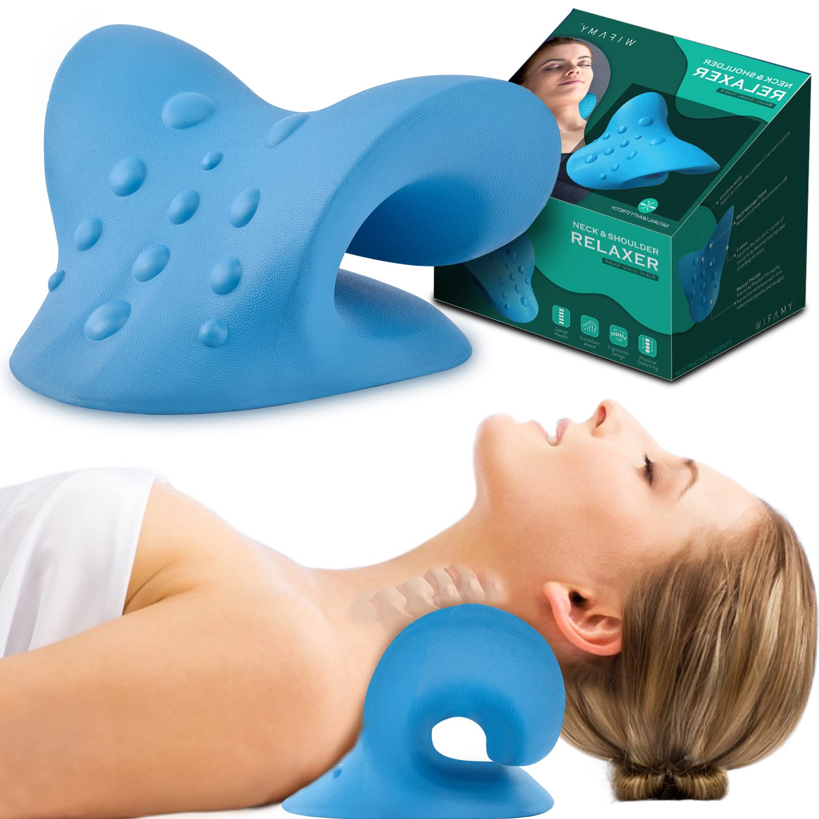 Bos medicare surgical Neck Relaxer | Cervical Pillow for Neck and Shoulder  Pain | Cervical Traction Device for Neck Pain Relief Product Kit | Medical