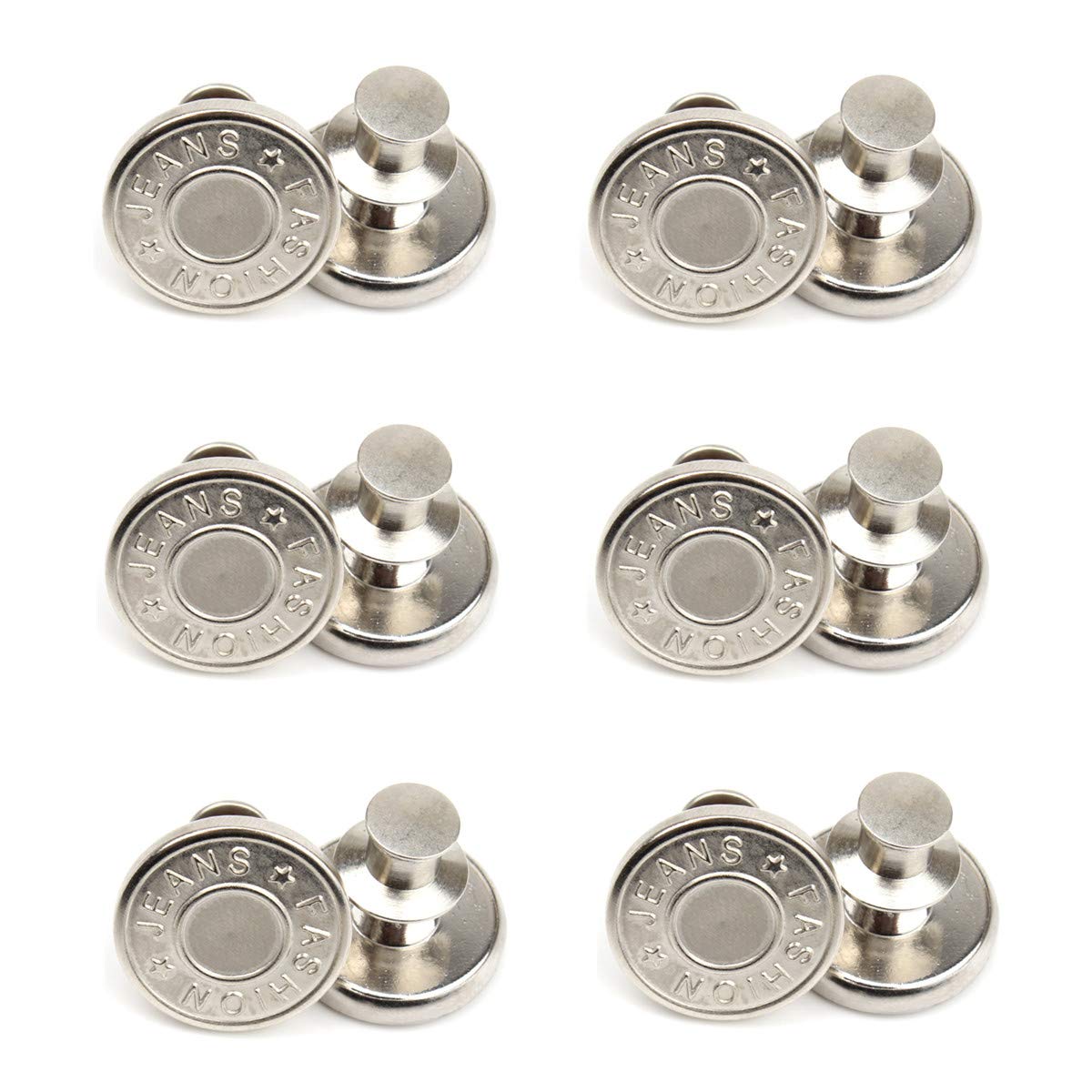 17mm Detachable Jean Buttons For Crafts Easy Clip Snap Button