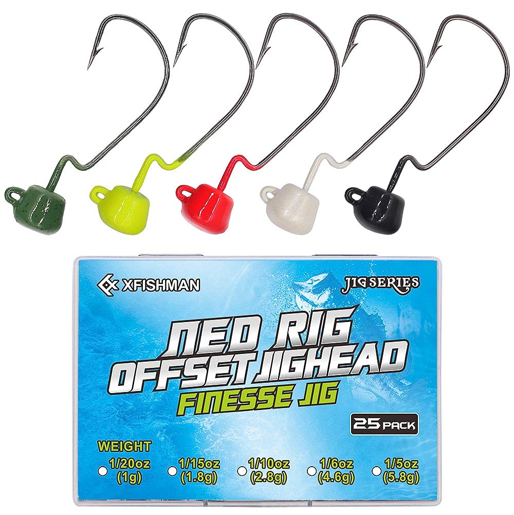 XFISHMAN-Ned-Rig-Jig-Heads-Baits-Kit-Finesse-Worms-for-Small-Mouth