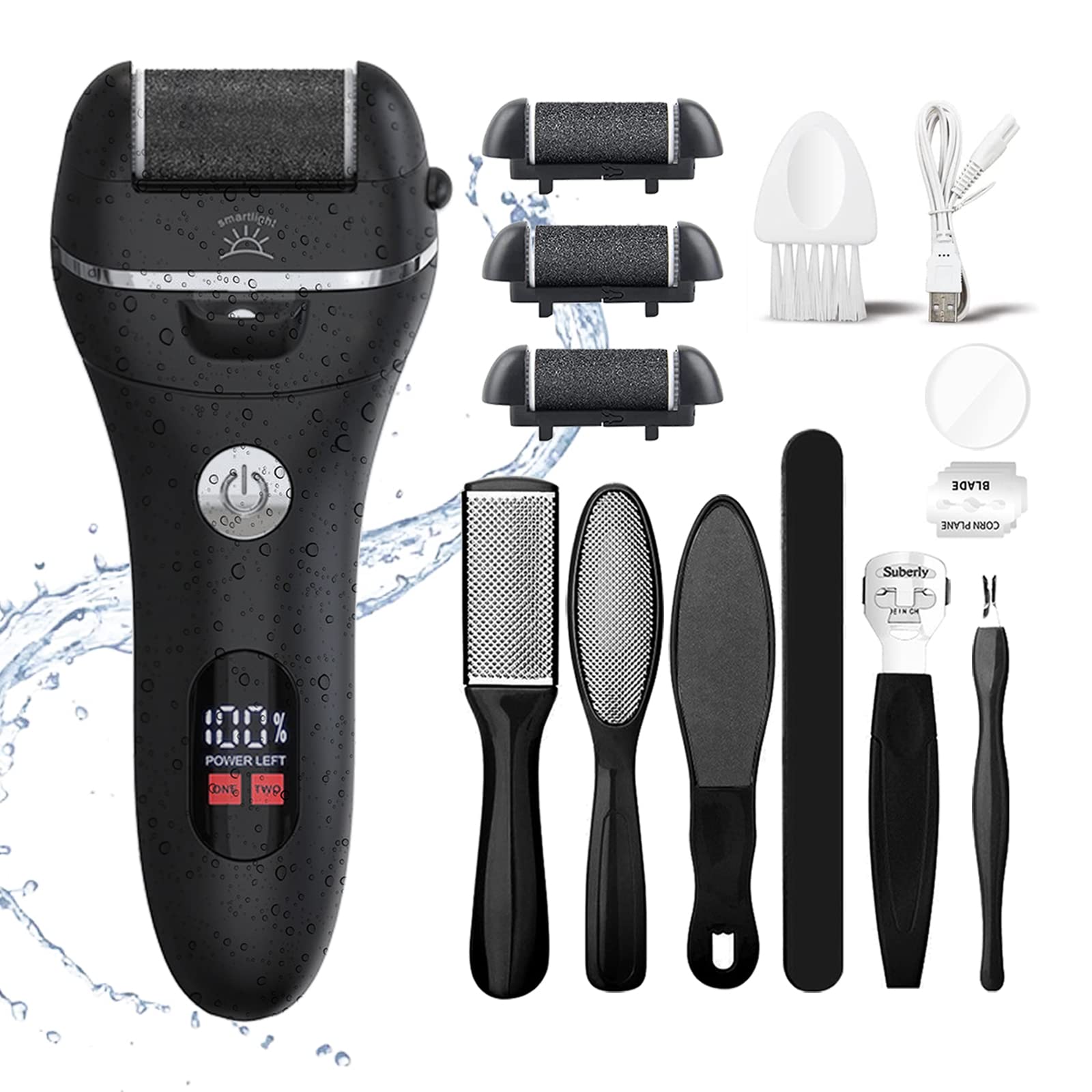 Electric Foot File Callus Remover for Feet, Rechargeable Pedicure