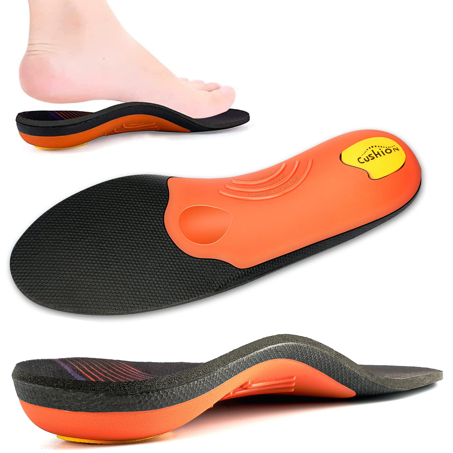 Black work shoes store with arch support