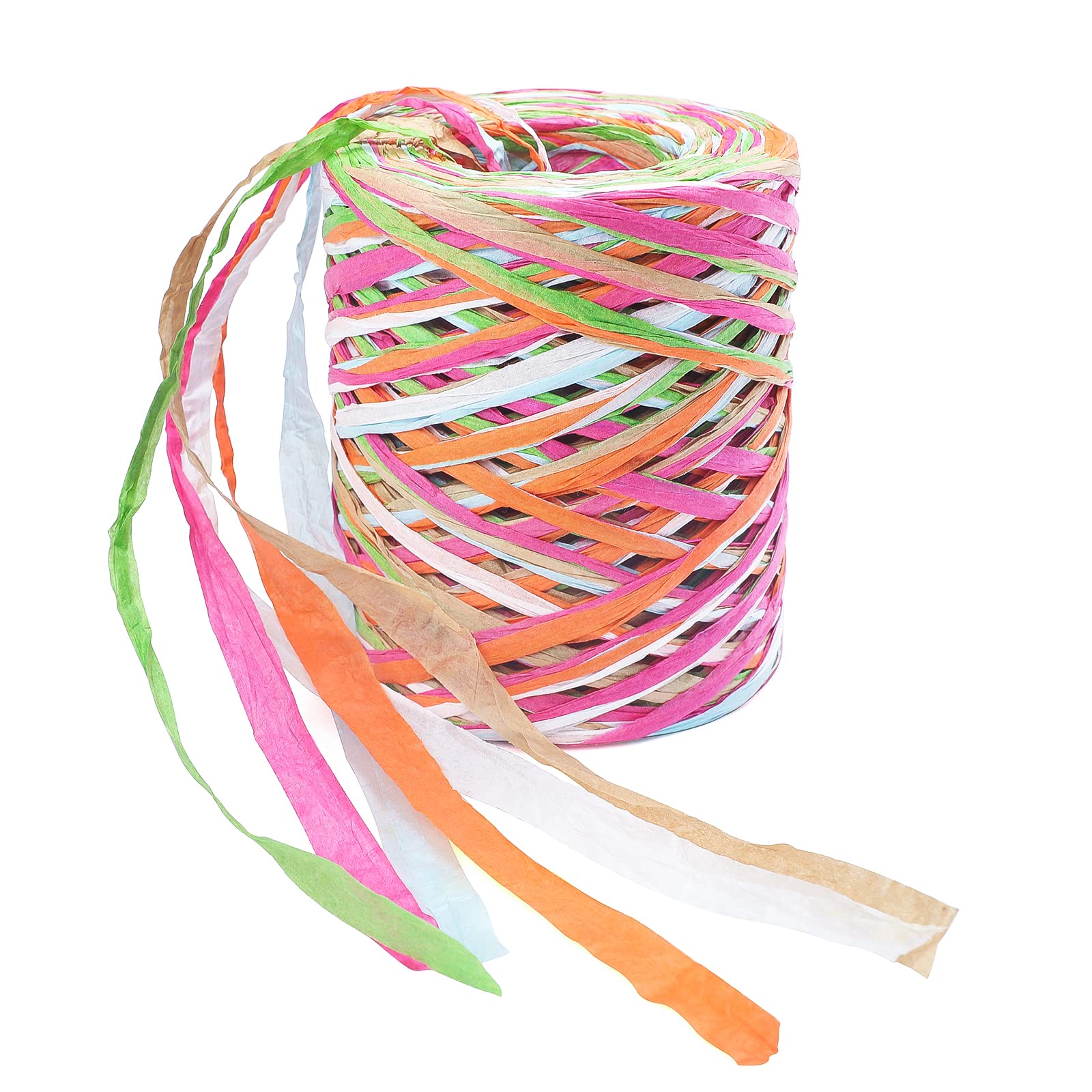 jijAcraft Raffia String, 656 Feet 2mm Twisted Raffia Ribbon for Craft Gift  Wrapping, Natural Ribbon Paper Twine String for Gift Wrapping, Crafting