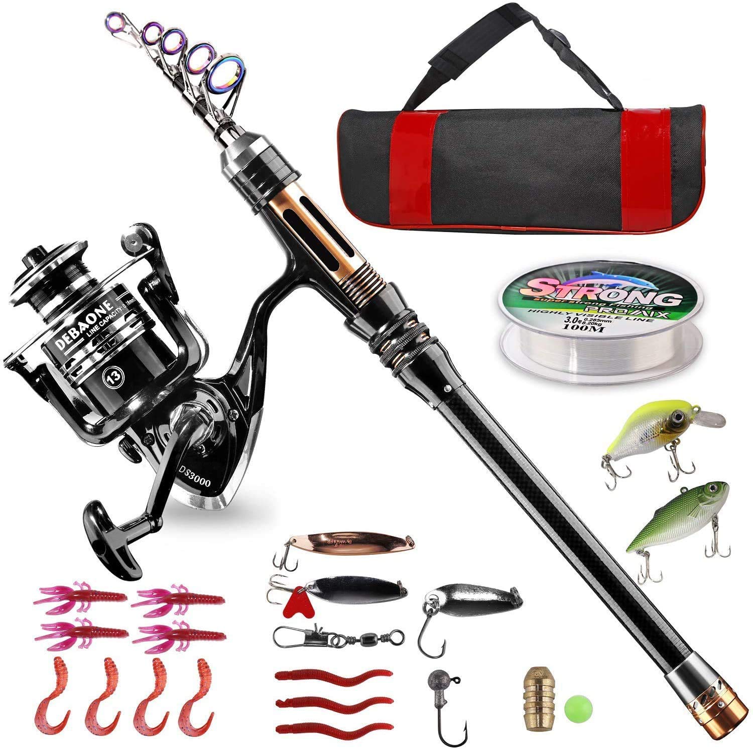 Fishing Rods for Sea Fishing, Telescopic Fishing Rod And Reel