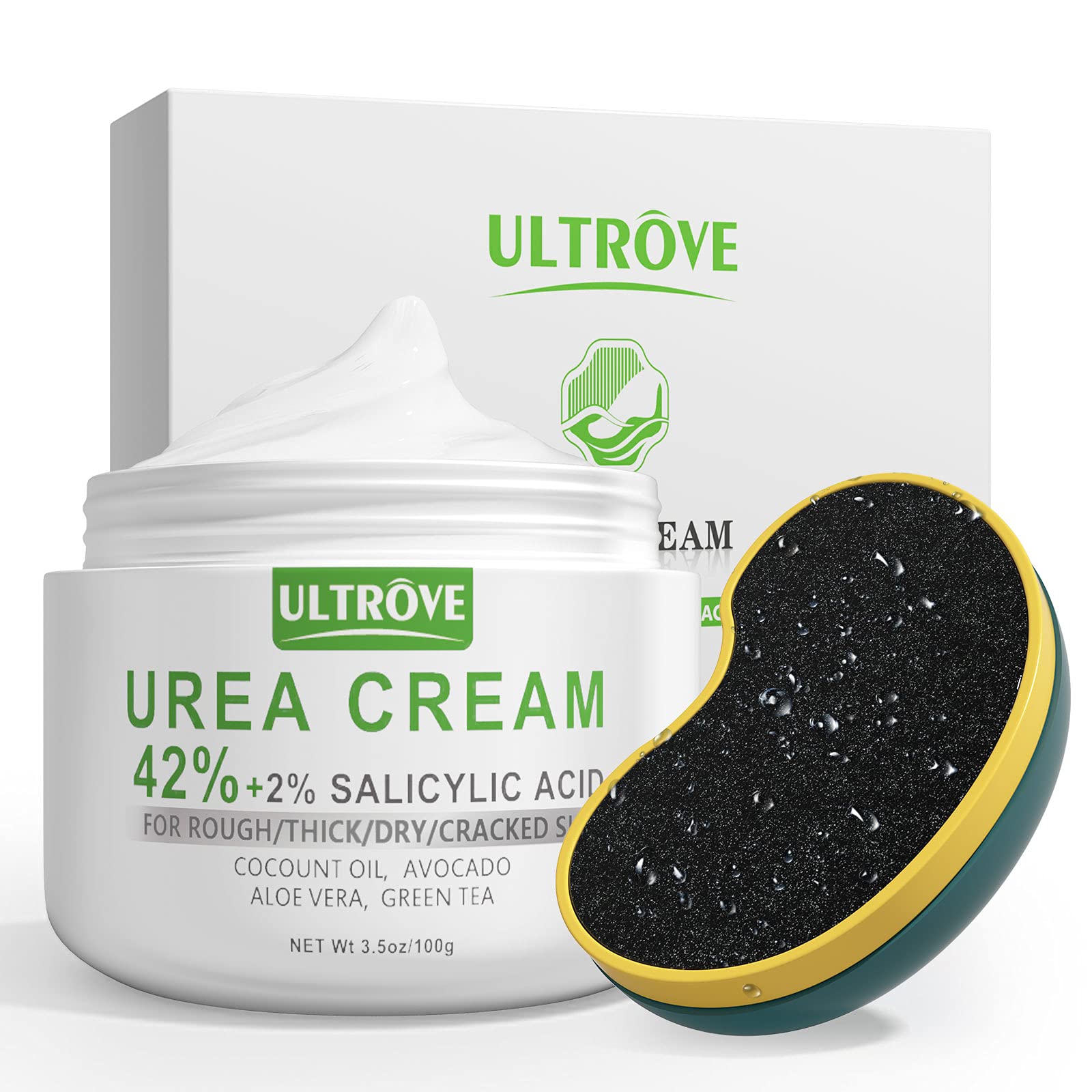 Urea Cream 42 with 2 Salicylic Acid Callus and Dead Skin Remover for Feet  Deeply Moisturizes Repairs Dry Cracked Rough Heels Elbow and Knee Effective  Urea Foot Cream with Foot File 3.5oz 3.5 oz