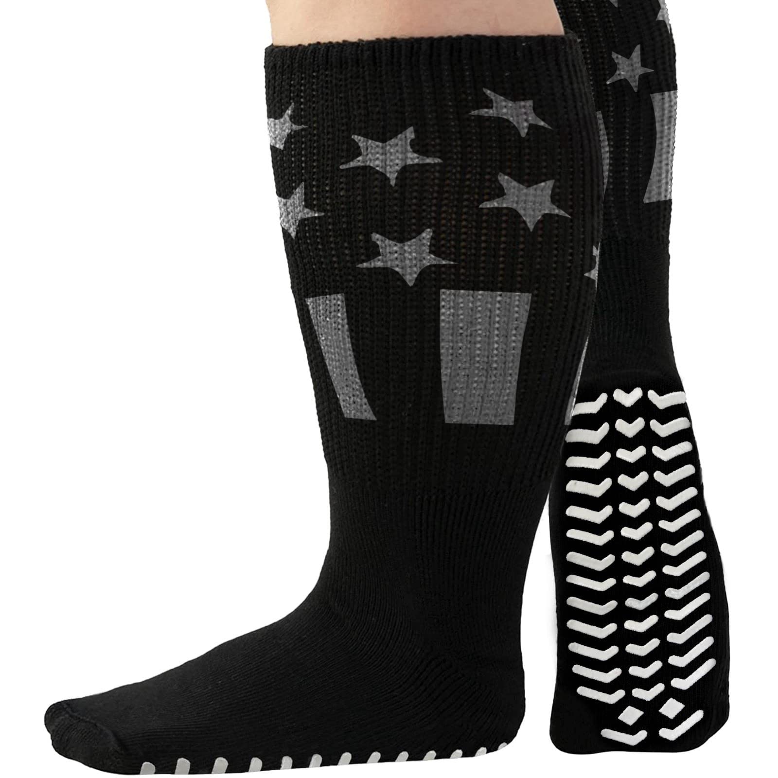 Extra Wide Socks for Swollen Feet,Bariatric Socks, Non Slip Cast Sock  Diabetic Edema Hospital Oversized Anti-Slip Sock