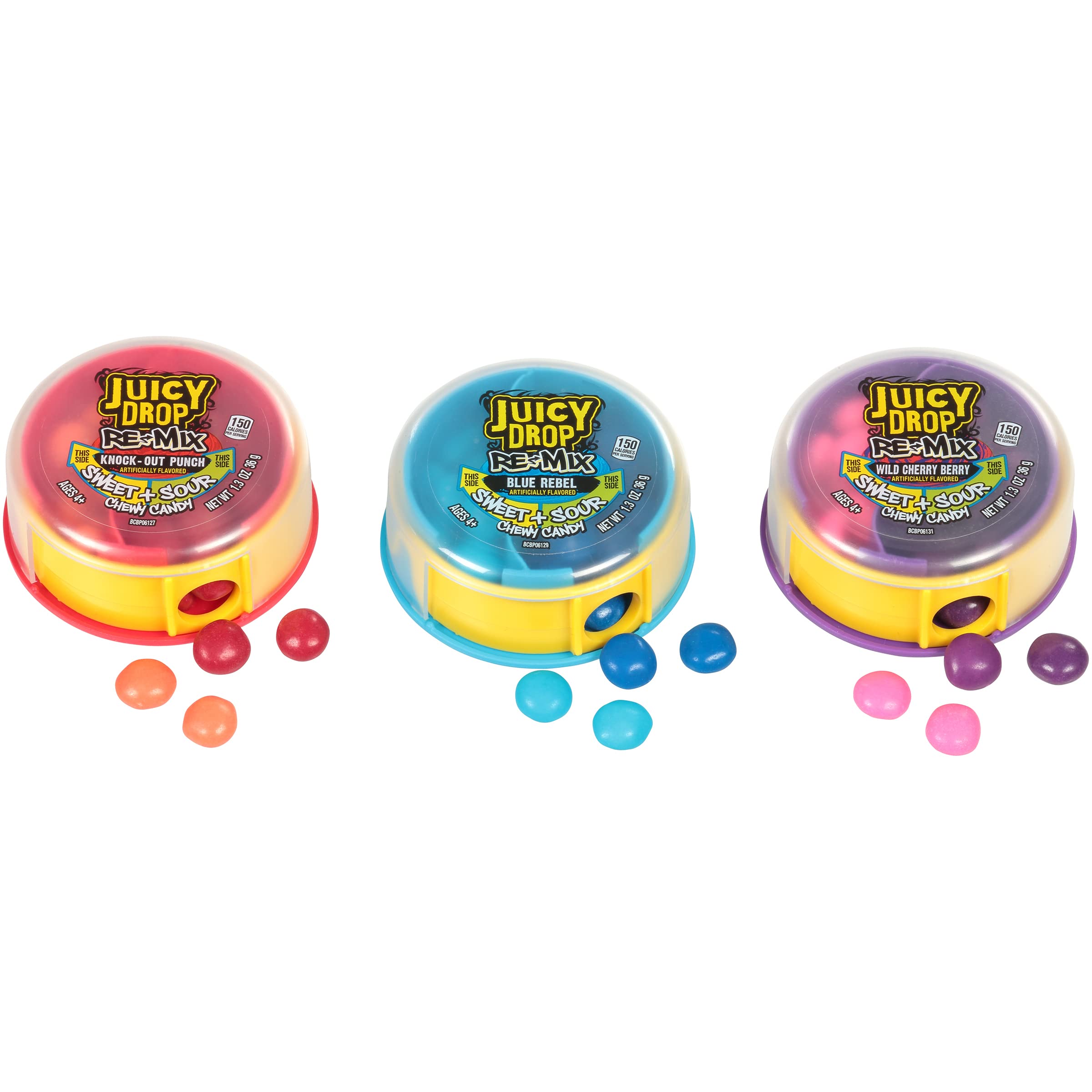 Juicy Drop Re Mix Sweet And Sour Chewy Candy Variety Pack Assorted Fruity Flavors 