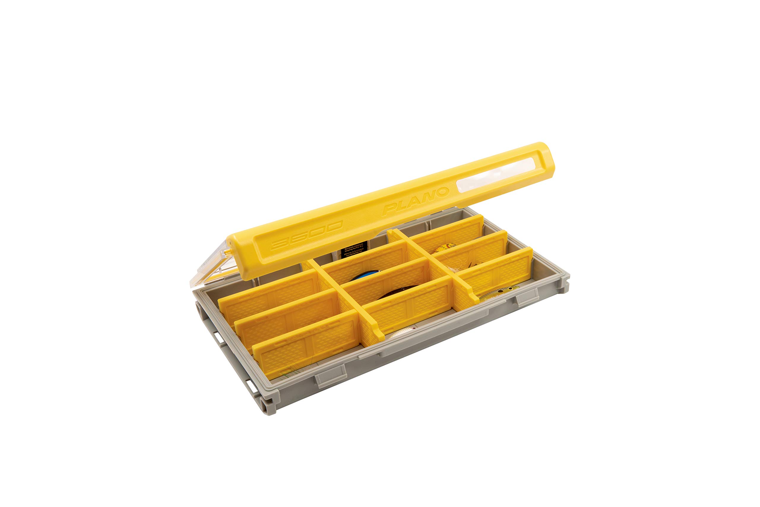 Plano Edge Flex 3600 Tackle Storage, Includes 38 Flex Dividers, Gray and  Yellow, Customizable Waterproof Tackle