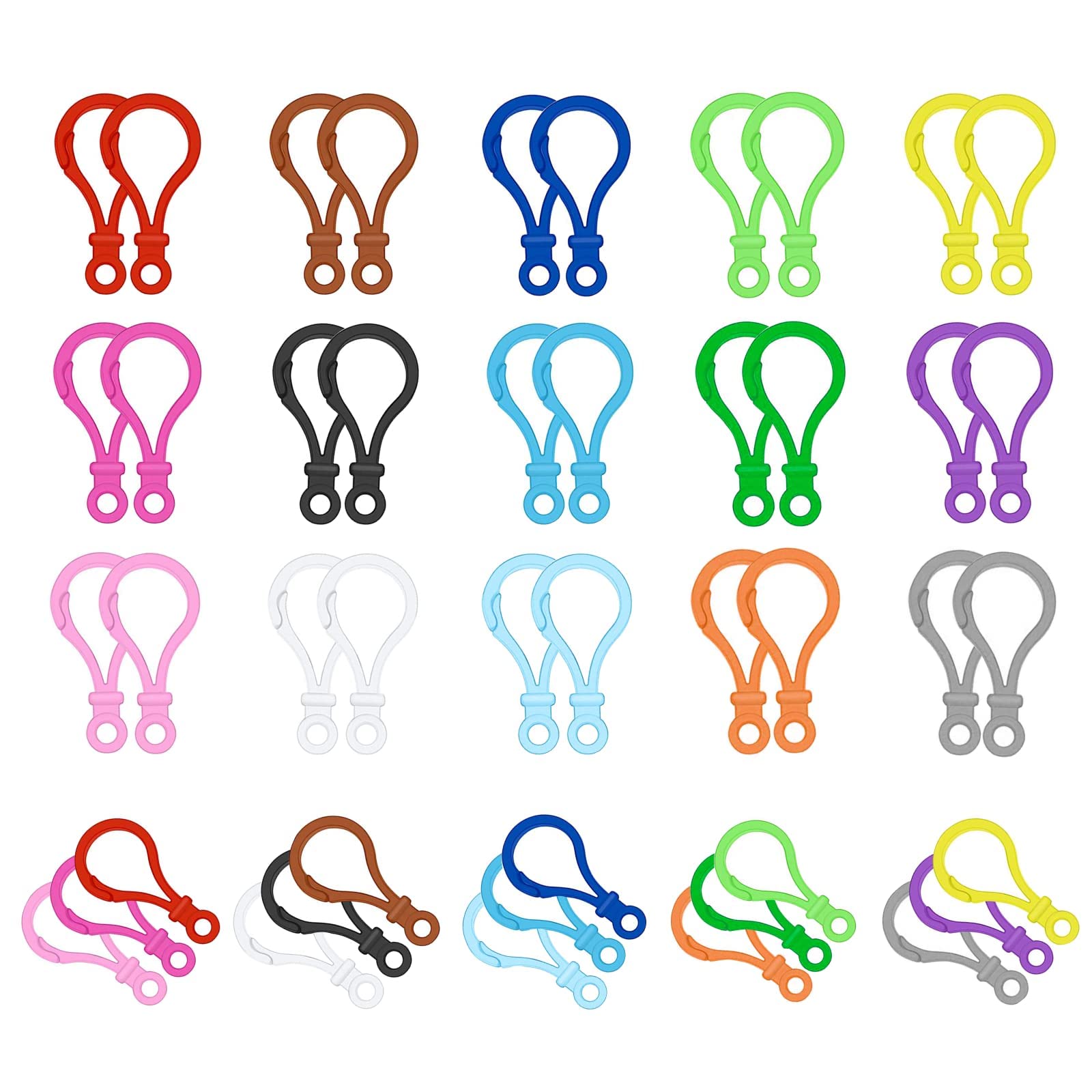 EORTA 100 Pcs Plastic Lobster Claw Clasps Hard Plastic Lobster Clasp Hooks  Lanyard Snap Clips for DIY, Crafts, Handmade, Key Chain, Toy Accessories,35