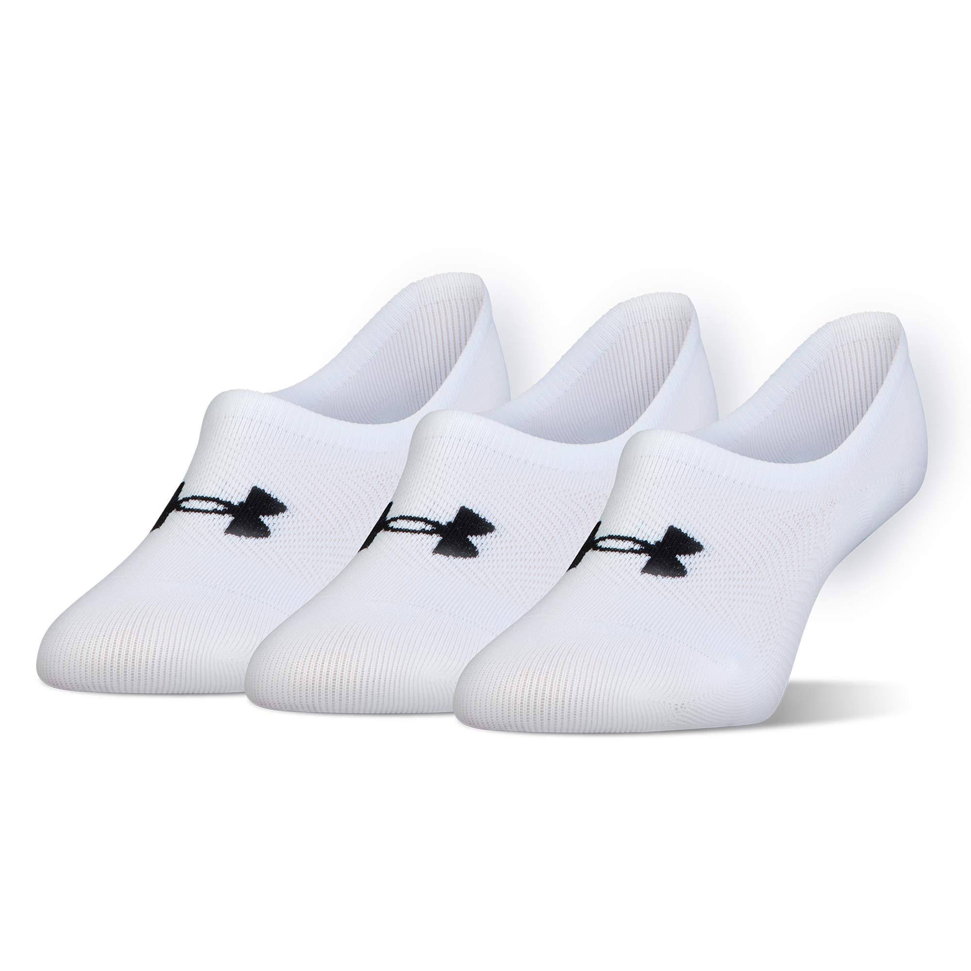 Under Armour Women's UA Breathable Liner No Show Socks, 6 Pairs, Medium  (Black/White) 