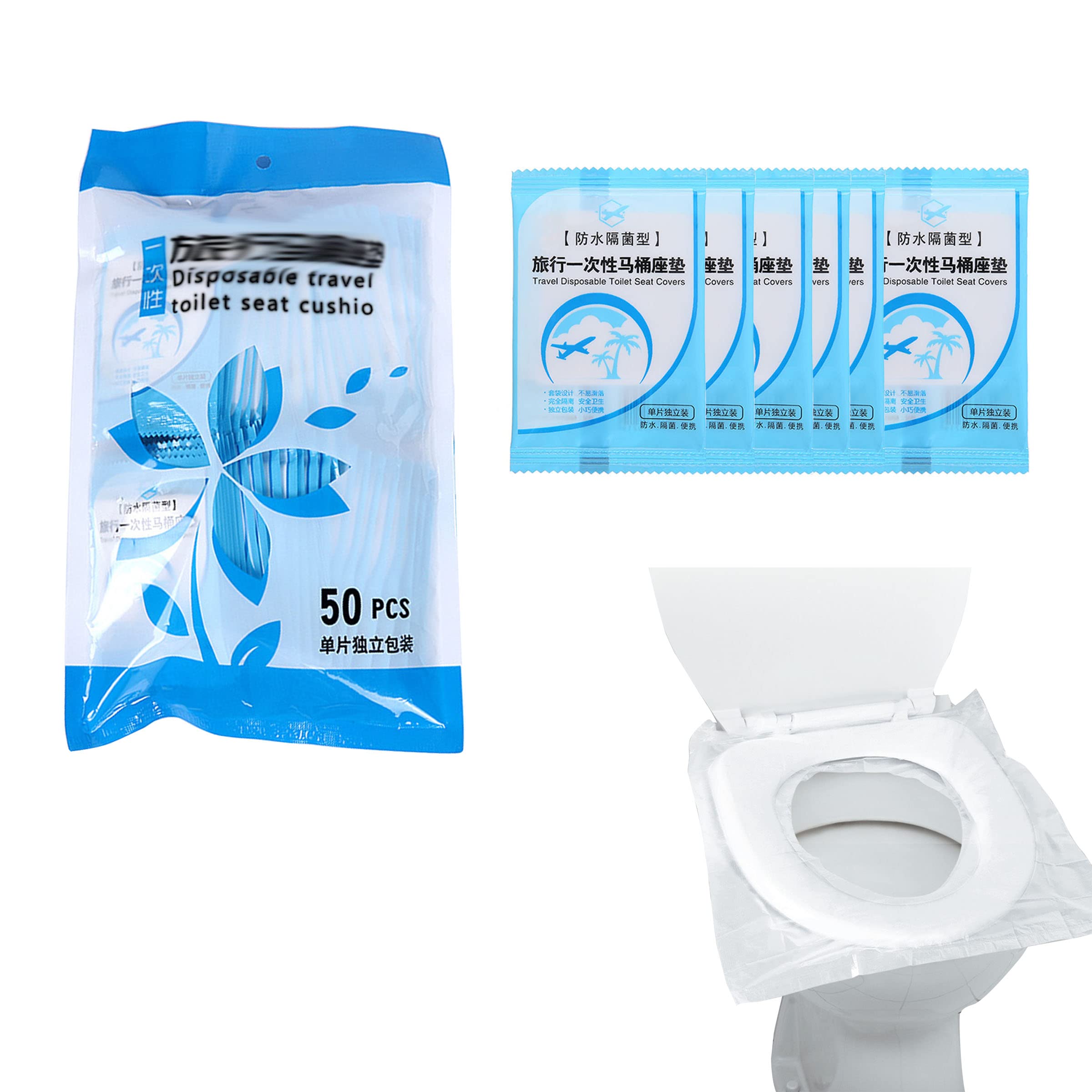 XXYXXY 50 Pieces of Disposable Travel Toilet seat Waterproof