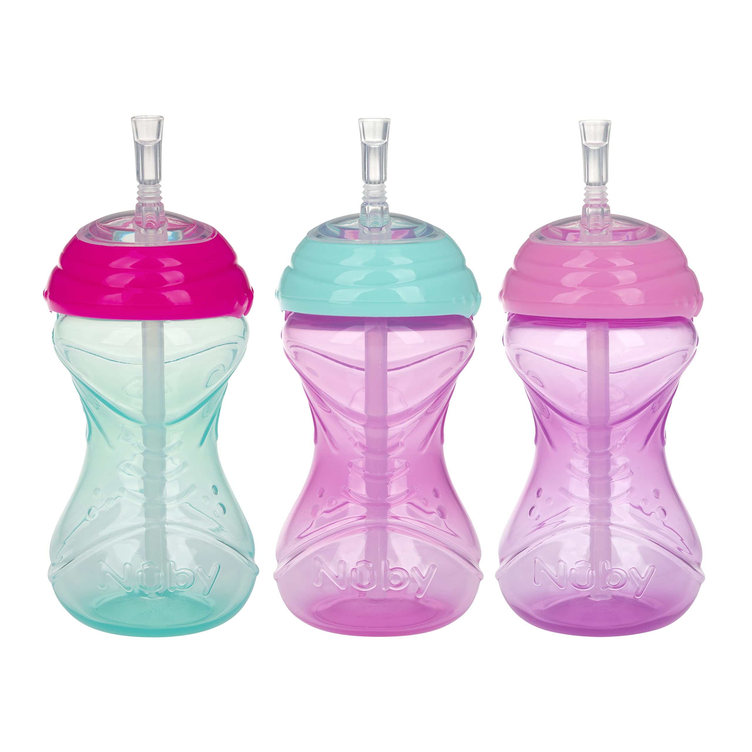Nuby 3piece No-spill Smart Edge 360 Cup With Touch Flo Easy