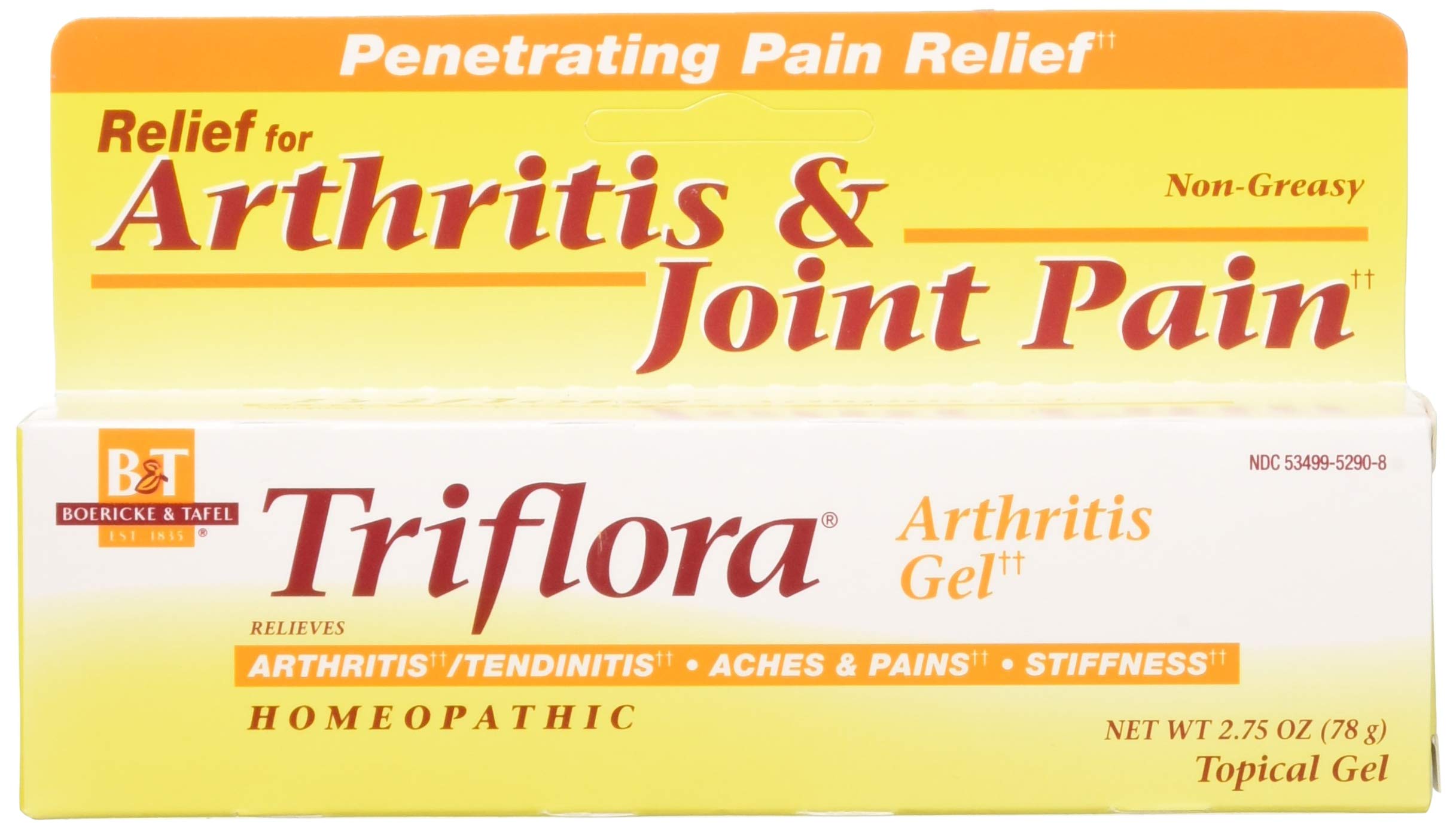 Boericke And Tafel Homeopathic Triflora Arthritis Gel 2.75 Ounce -- 3 ...