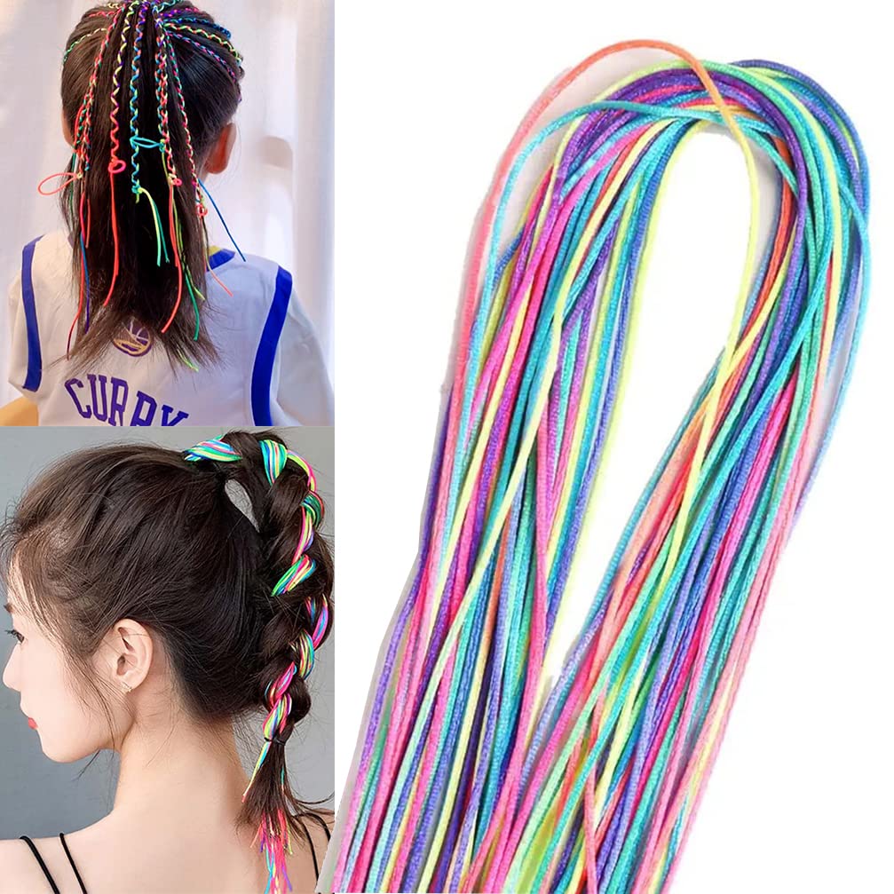 30 Pcs Hair Braids Assorted Gradient Color Mix Colorful Hair Wrap String  Rope Strands DIY African