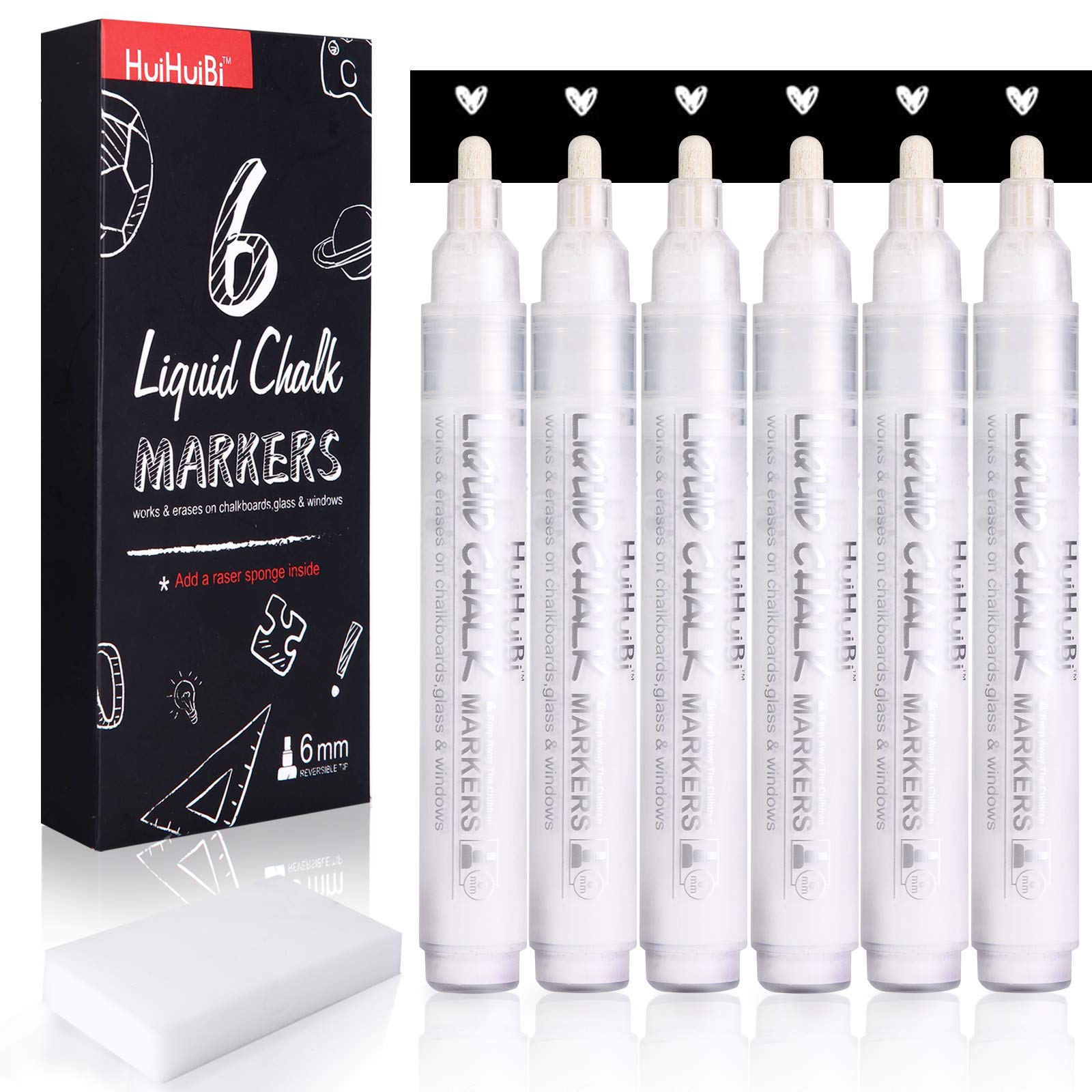 Liquid Chalk Erasable Marker- White 