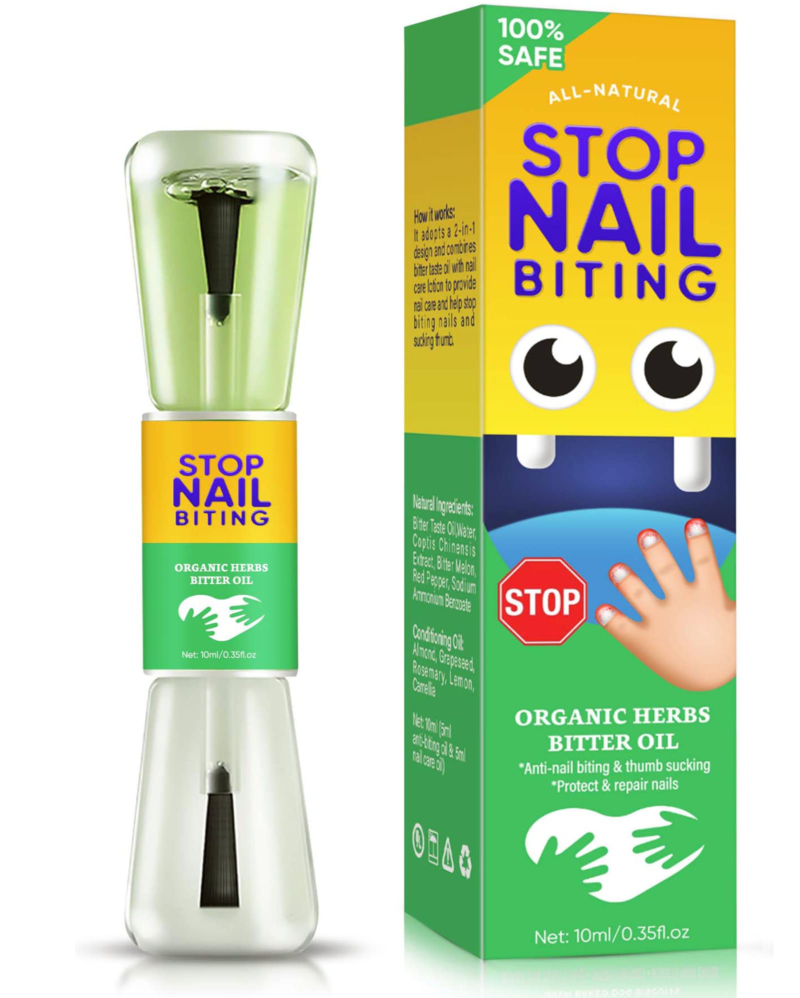 Buy 2 Get 1 Free)Stop Nail Biting Water, Bitter Nail Water Helps Correct Nail  Biting Behavior, Safty Thumb Sucking Stop For Kids Children 10ml_NEW-PPHHD  