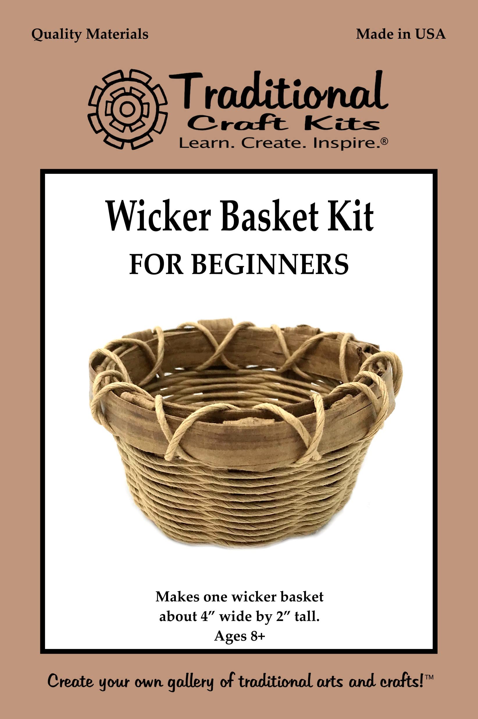 Traditional Craft Kits Wicker Basket Kit for Beginners - Basket