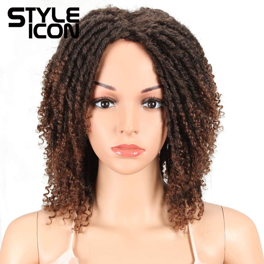 Style Icon 6 Short Dreadlock Wig Twist Wigs for Black Women Short