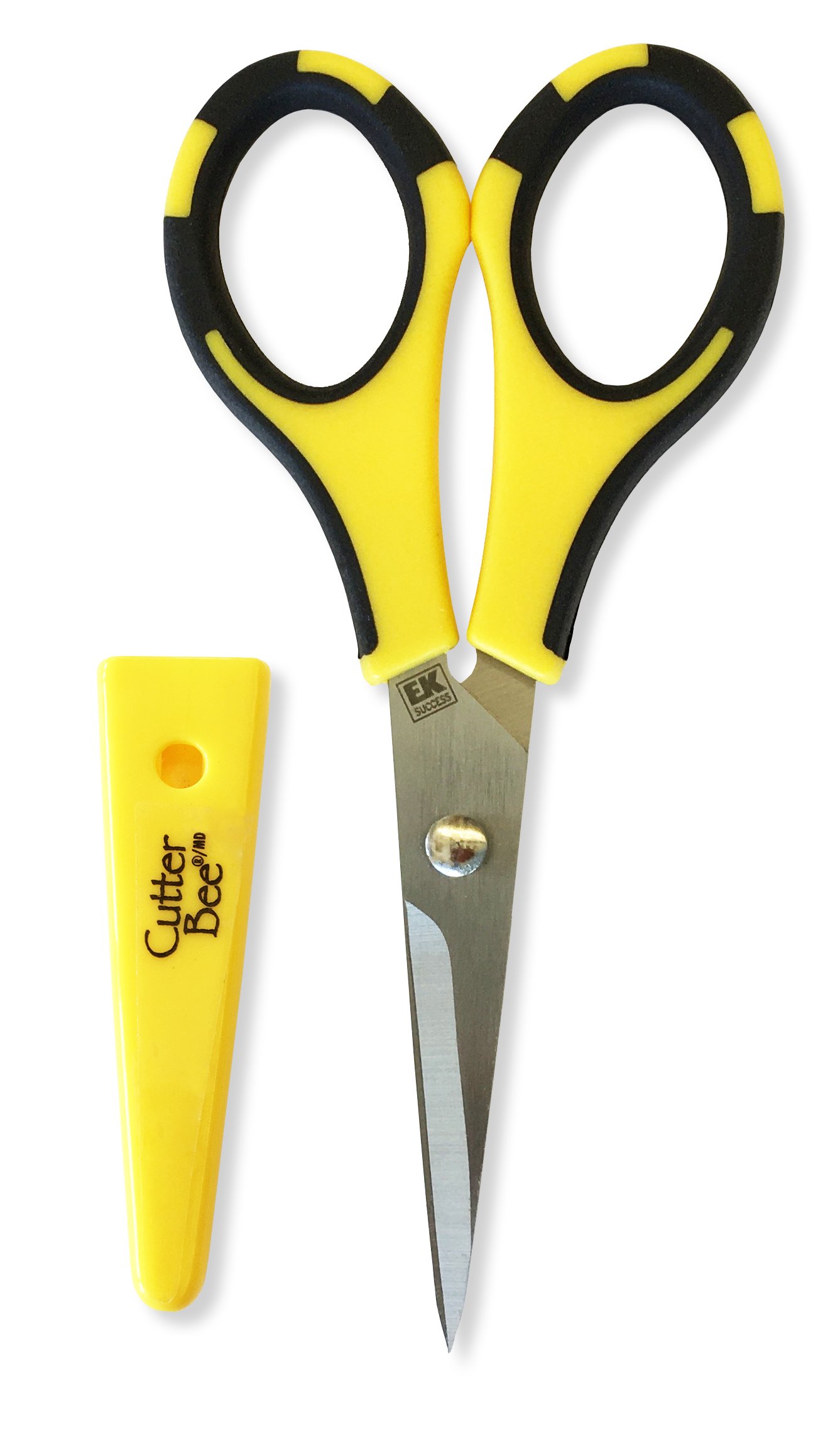 Cutter Bee Honey Bee Scissors by EK Success - Non-Stick Blades - Safety  Cover - Precision Tip