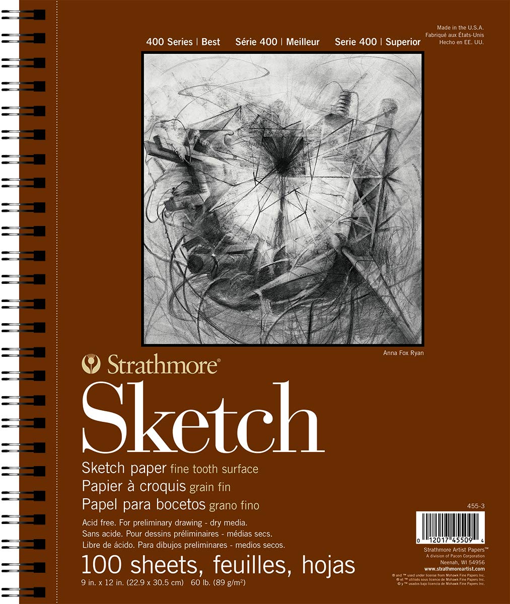 White Paper Drawing Book 9x12 Inches - 100 Pages