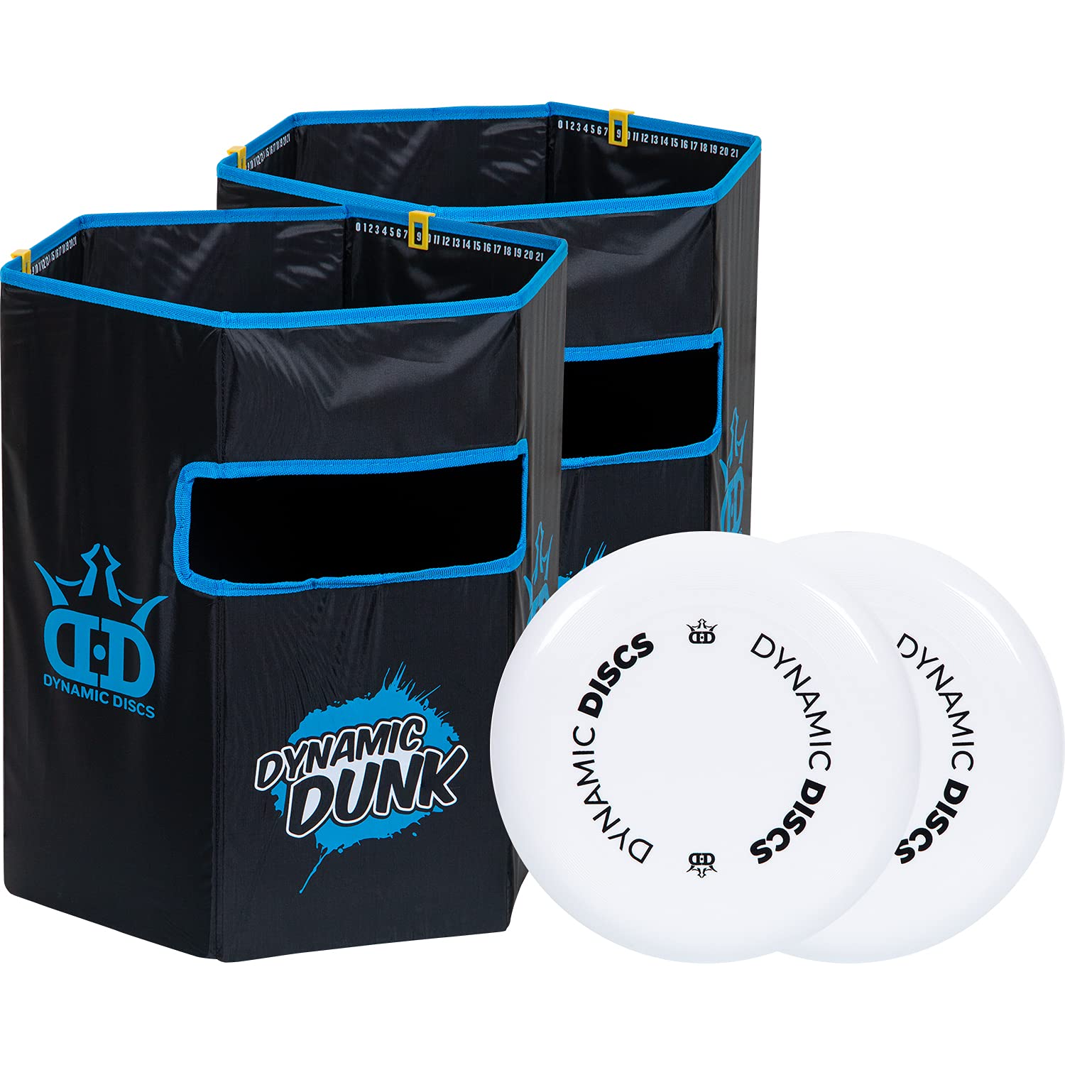 Dynamic Discs Dynamic Dunk Game Set, Flying Disc Toss Dunk Game Set, Includes 2 Targets and 2 Frisbees, Mesh Carrying Case Included