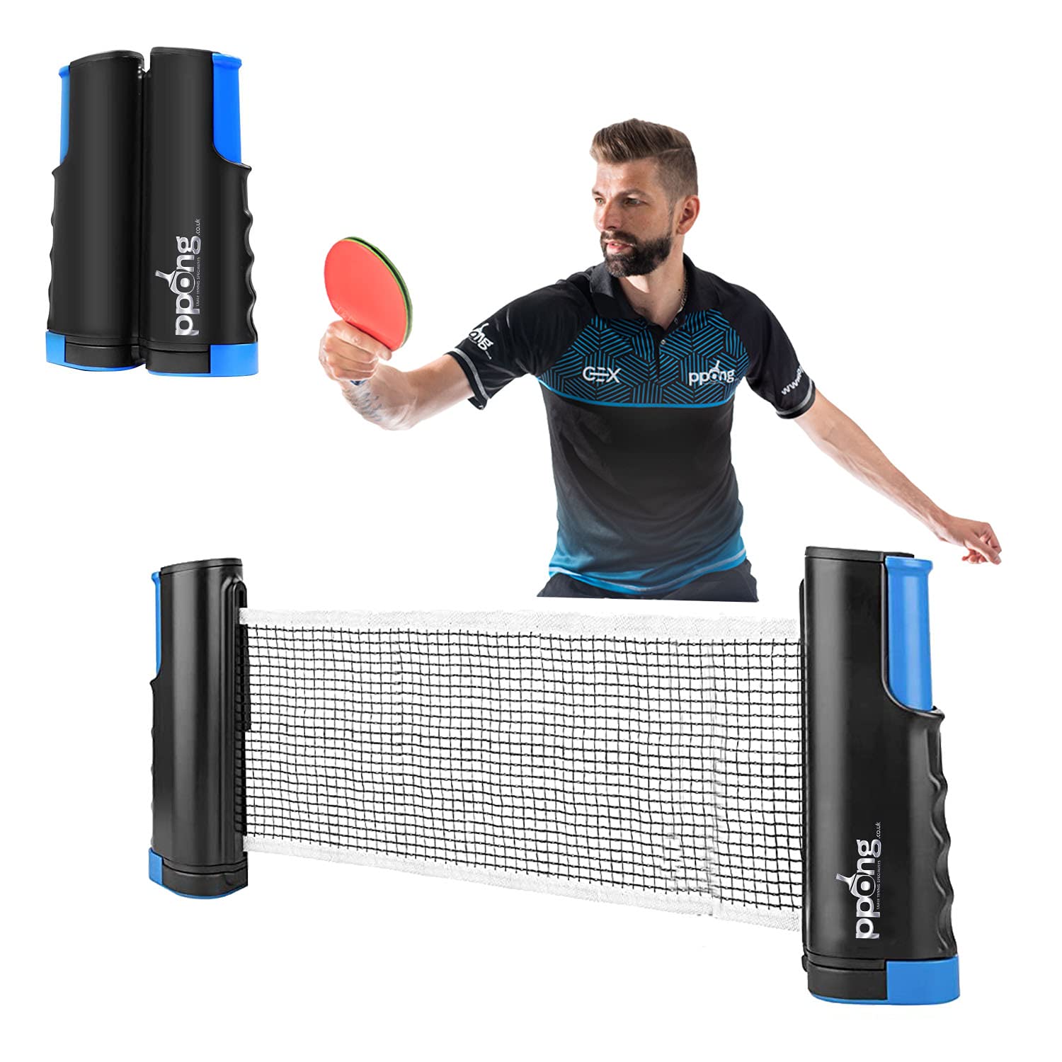 Retractable Anywhere Table Tennis Set