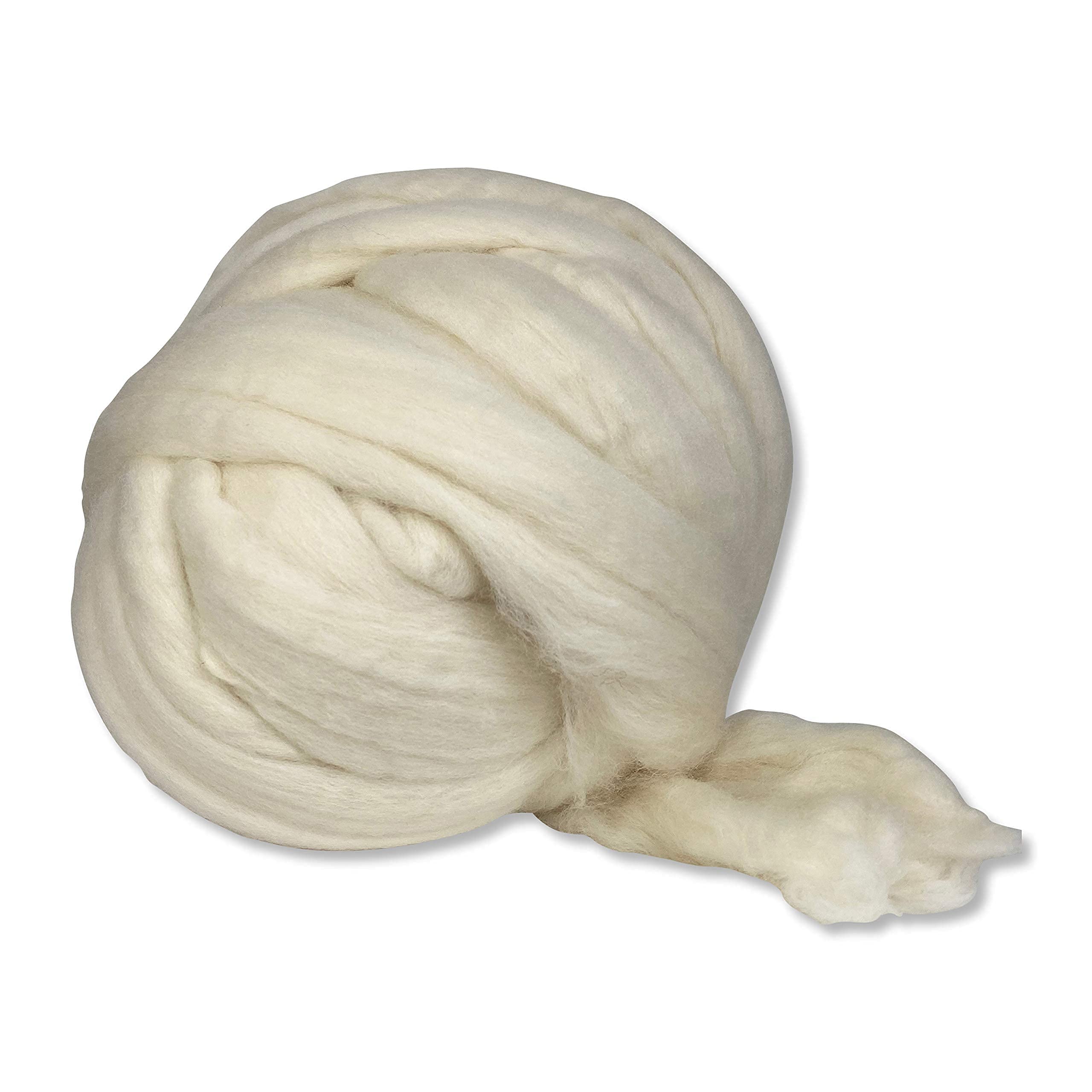 Revolution Fibers Cheviot Wool Roving Top 1 lb (16 Ounces) for Spinning, Soft Chunky Jumbo Yarn for Arm Knitting Blanket